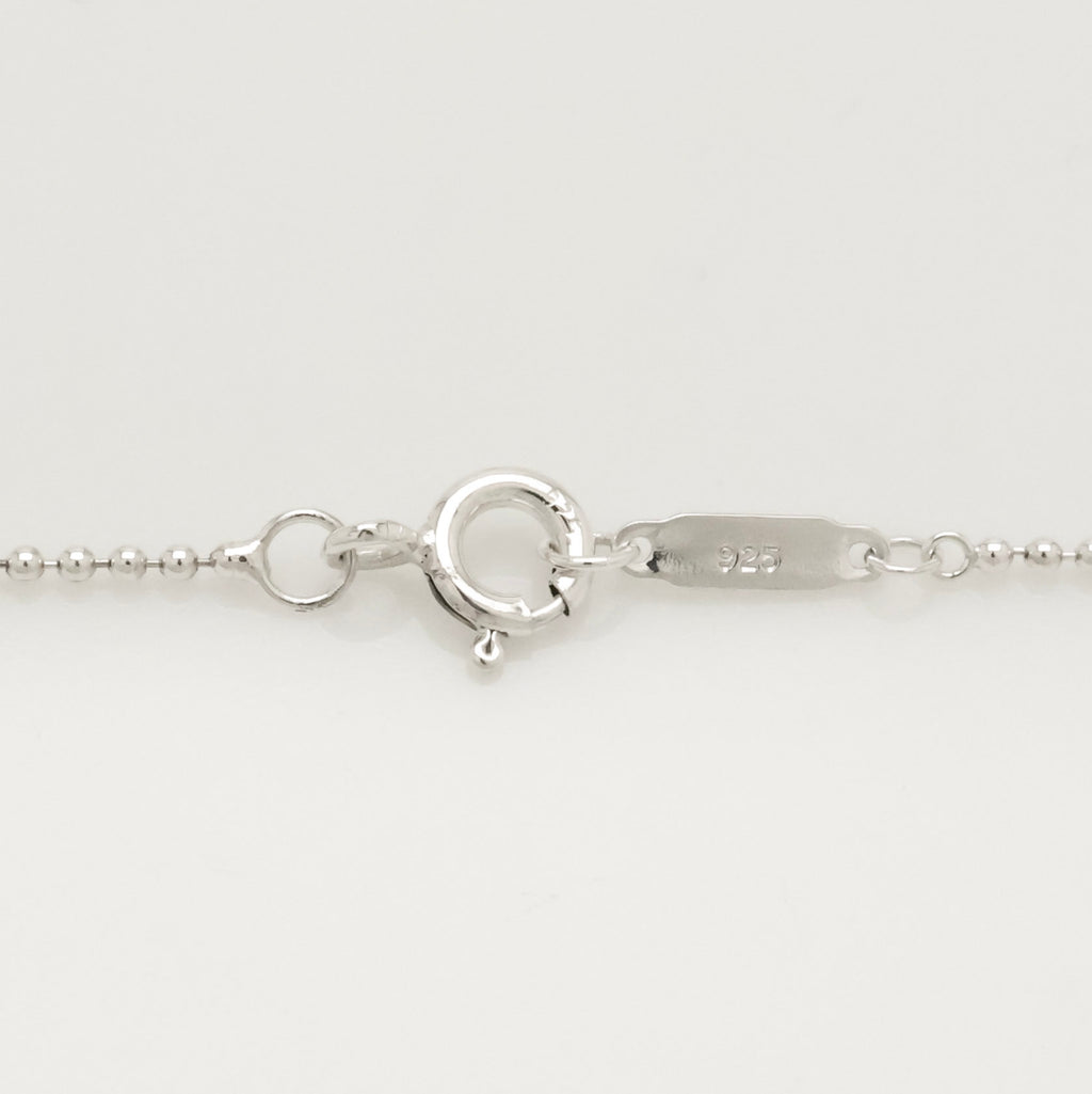  Tiffany & Co. Letter M Notes Initial Disc Necklace Sterling Silver 925