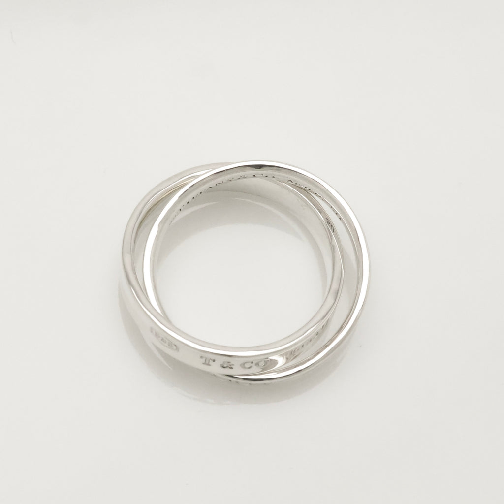 Tiffany & Co. 1837 Interlocking Circles Double Ring  Sterling Silver 925
