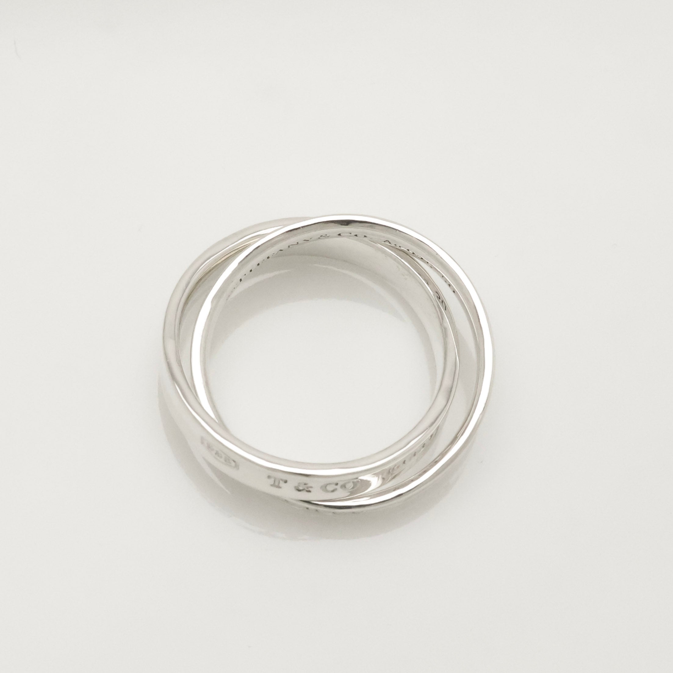Tiffany & Co. 1837 Interlocking Circles Double Ring  Sterling Silver 925
