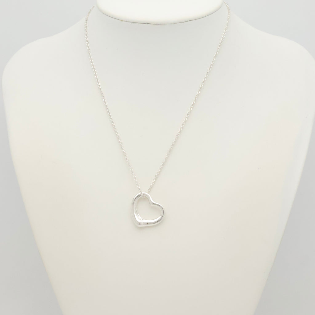 TIFFANY&Co. オープンハート 22mm エルサペレッティ ネックレス AG925
