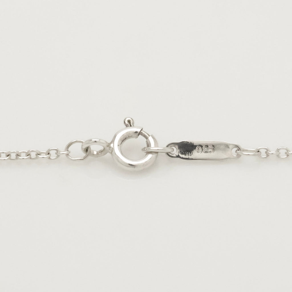 Tiffany & Co. Notes New York Large Wavy Round Circle Necklace Sterling Silver 925
