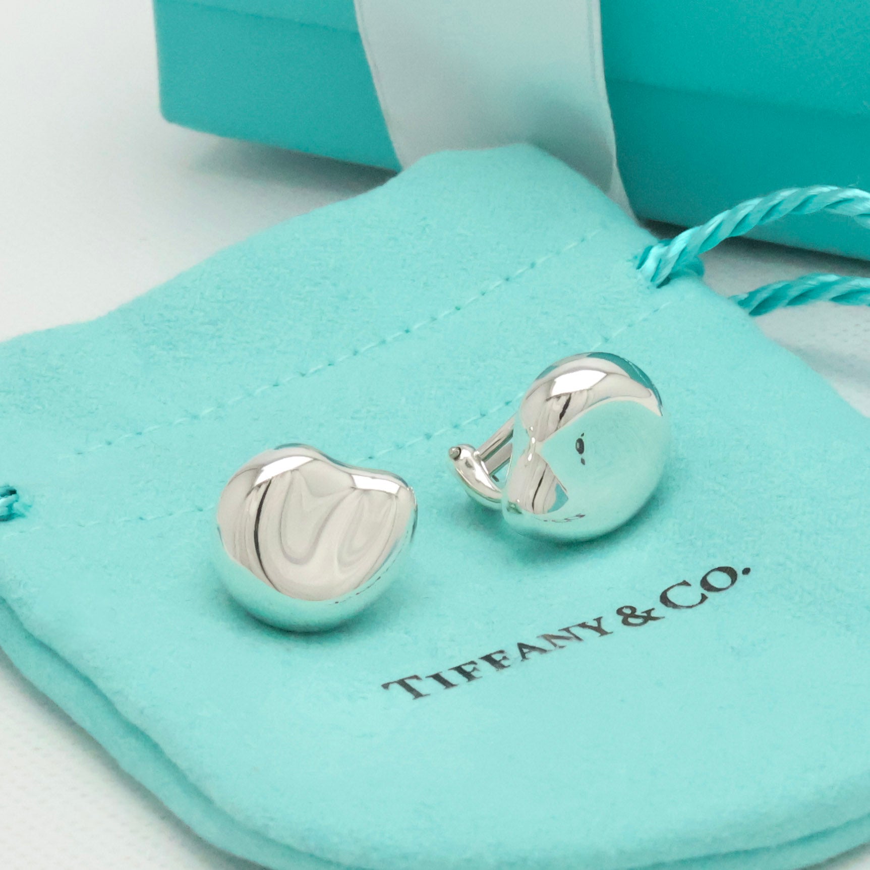  Tiffany & Co. Elsa Peretti Nugget Clip-On Earrings Sterling Silver 925 