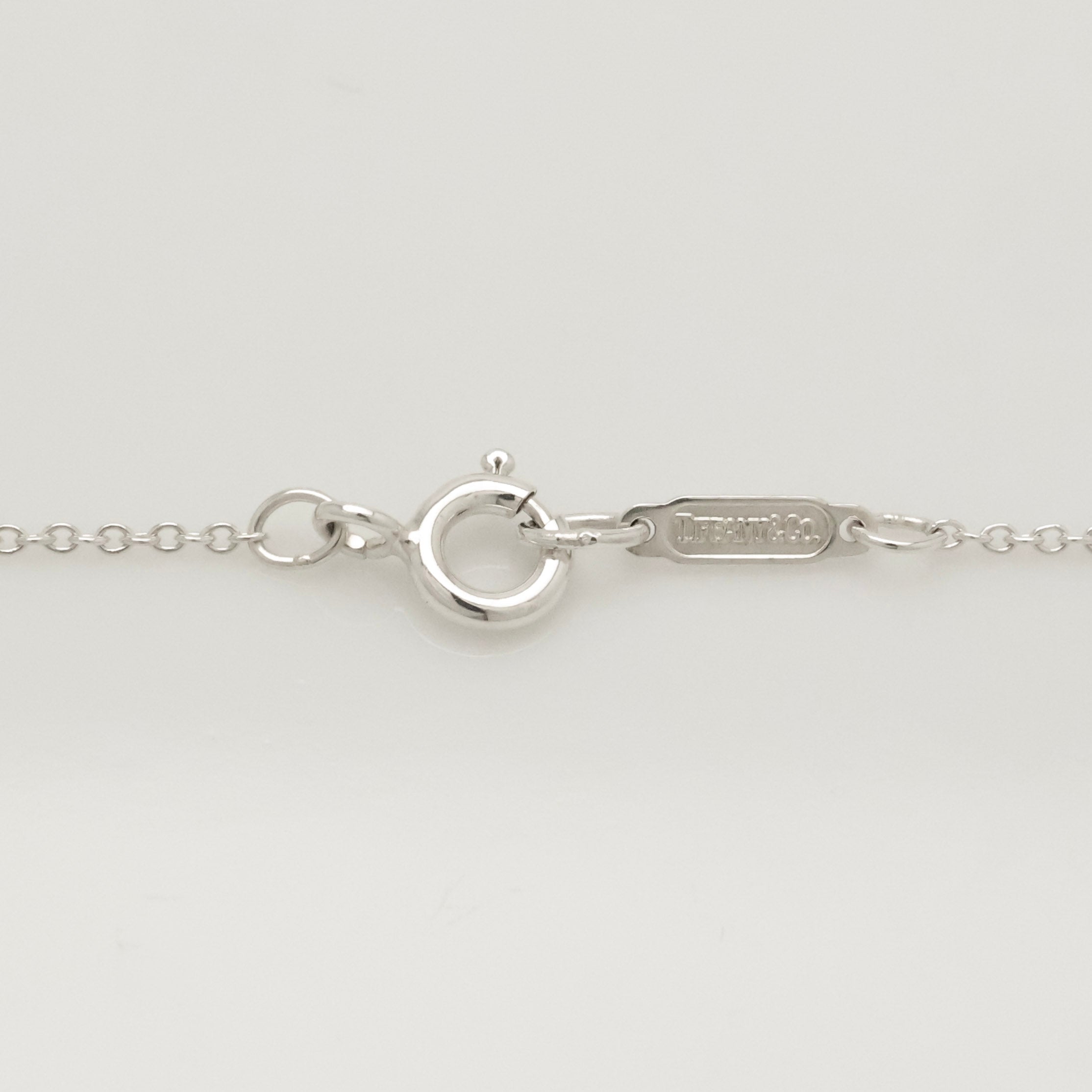 Tiffany & Co. Teddy Bear Ribbon Bow Necklace Sterling Silver 925