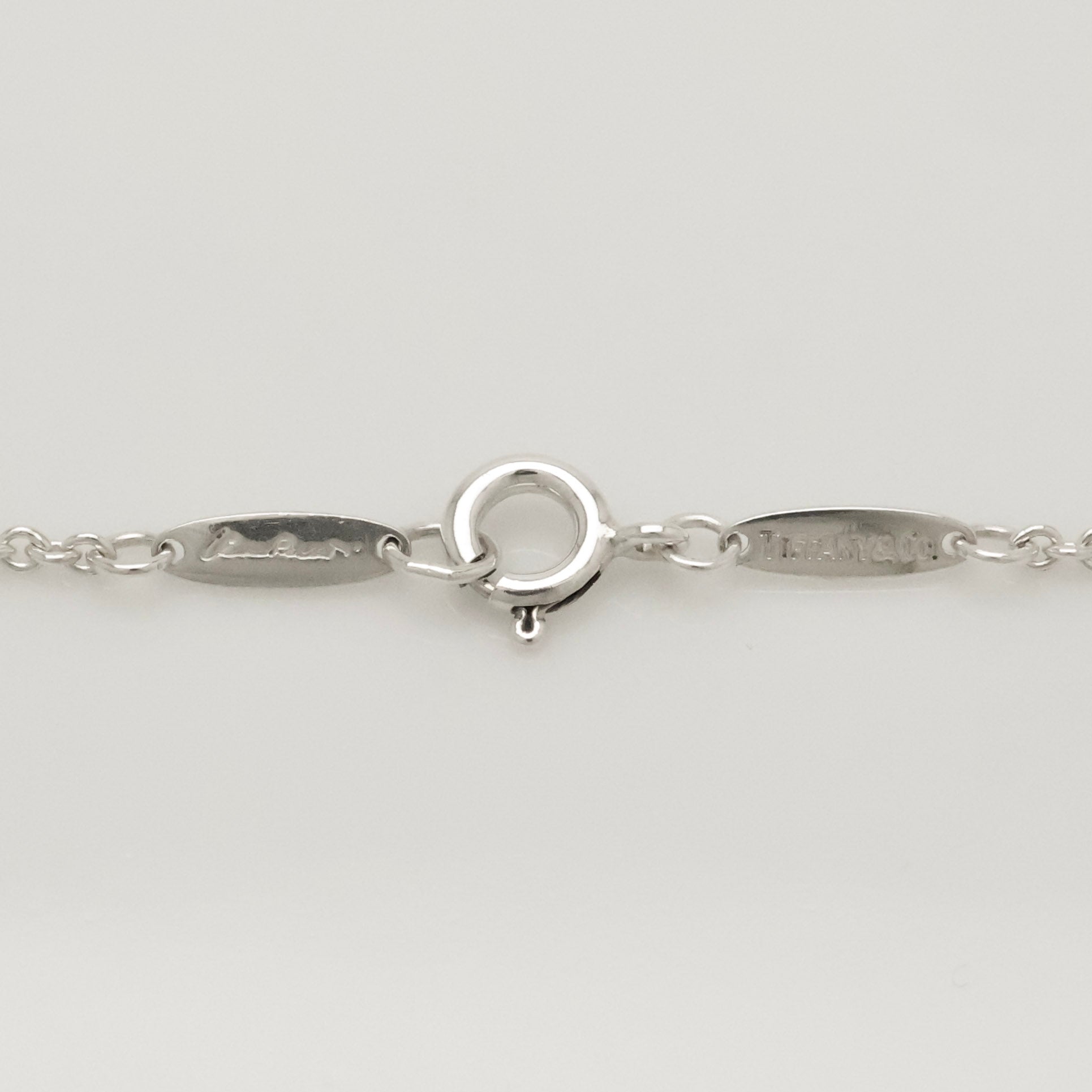 Tiffany & Co. Initial Letter "A" Pendant Necklace Sterling Silver 925