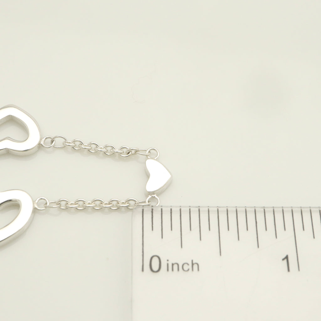 Tiffany & Co. Heart Link Lariat Toggle Bracelet Sterling Silver 925