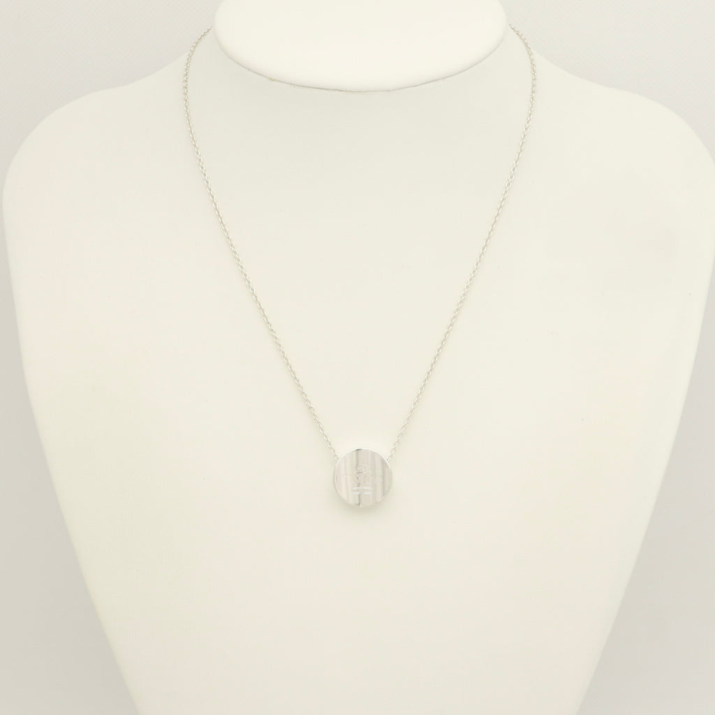 Tiffany & Co. 1837 Concave Circle Necklace Sterling Silver 925