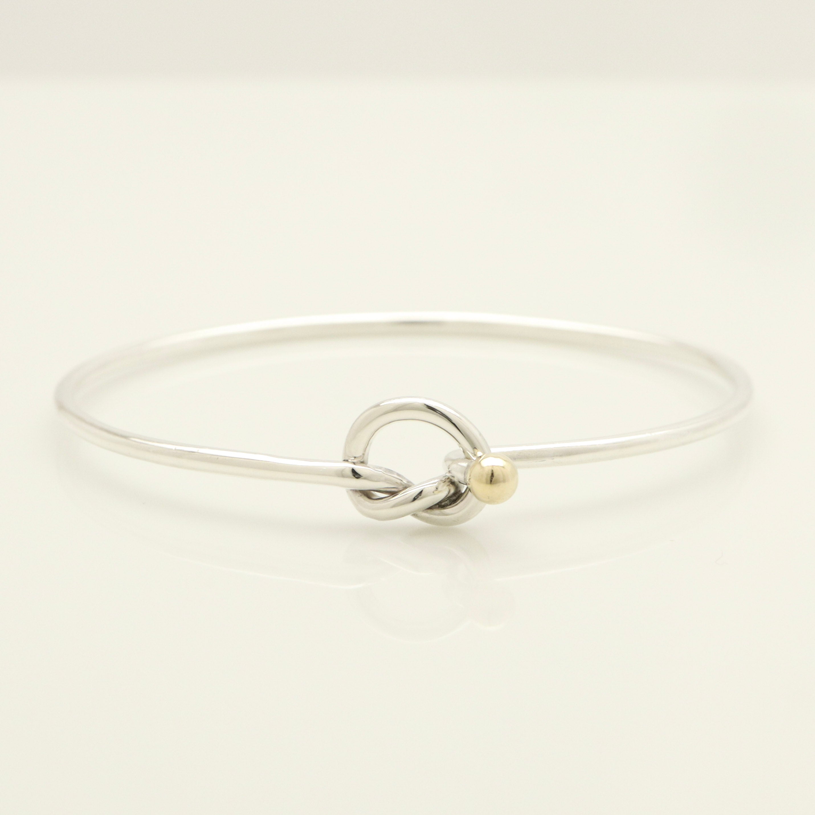 TIFFANY&Co. ラブ ノット バングル ブレスレット AG925 AU750