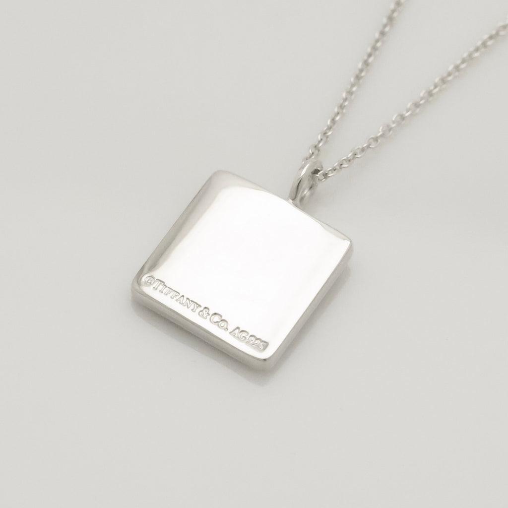 TIFFANY&Co. ノーツ スクエア プレート ネックレス AG925