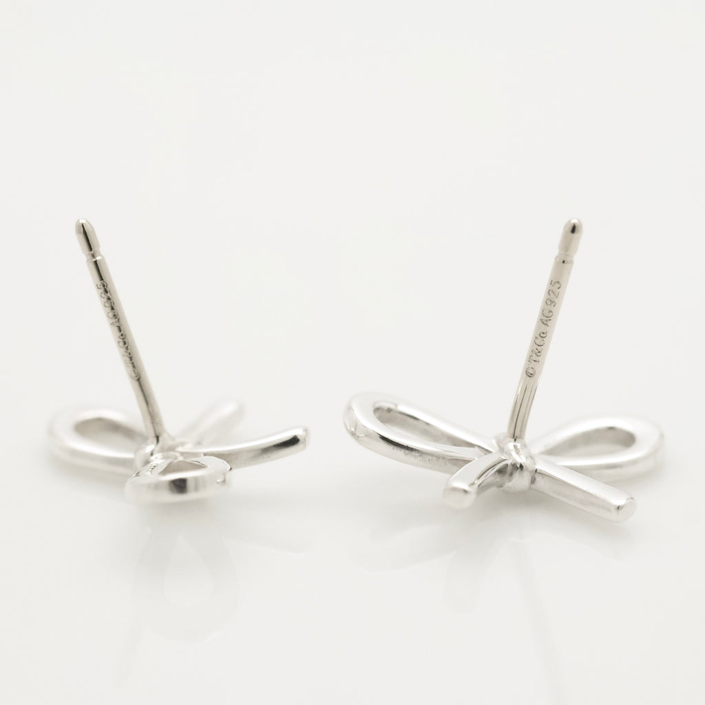 TIFFANY&Co. リボン ボウ スタッド ピアス AG925