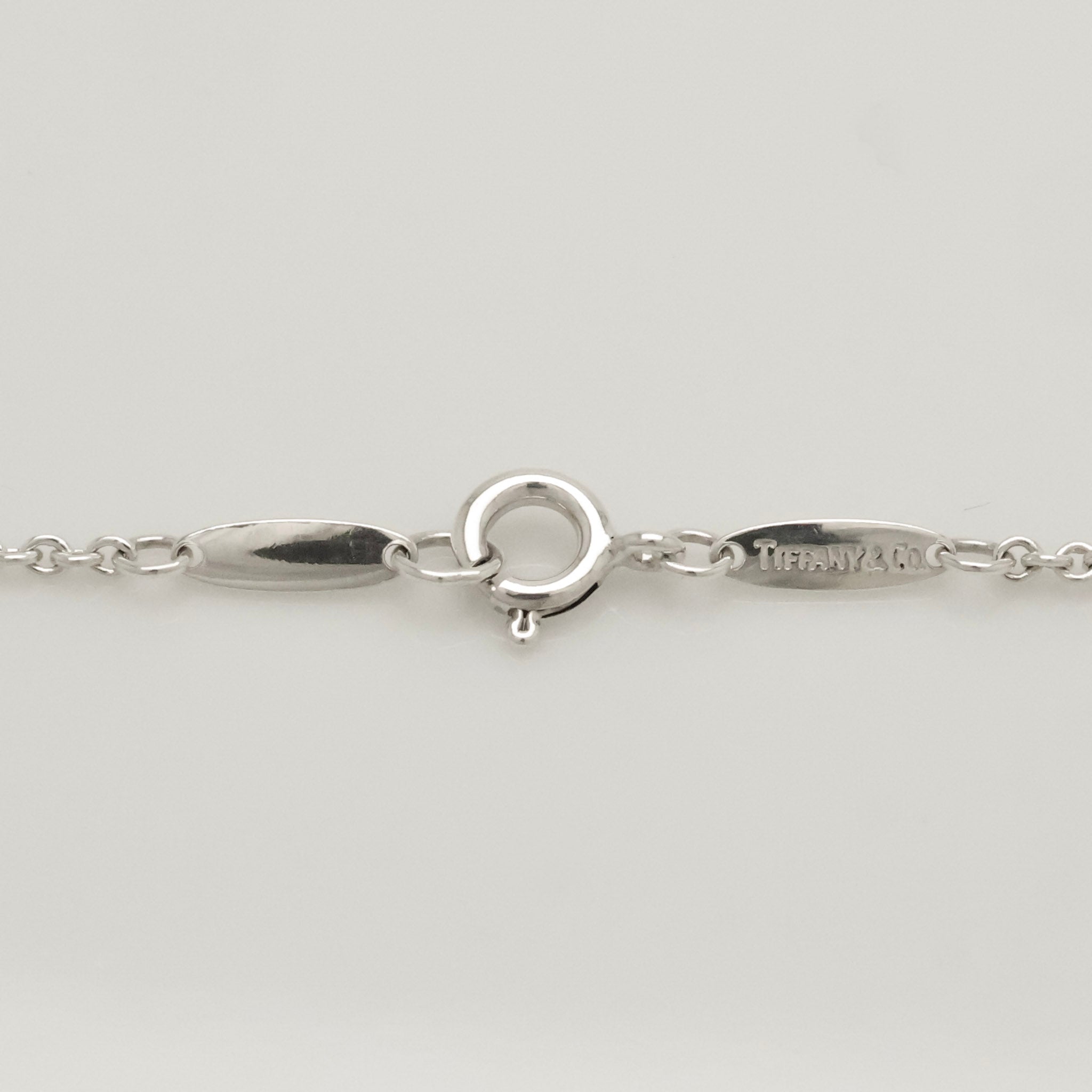Tiffany & Co. Initial Letter "F" Pendant Necklace Sterling Silver 925