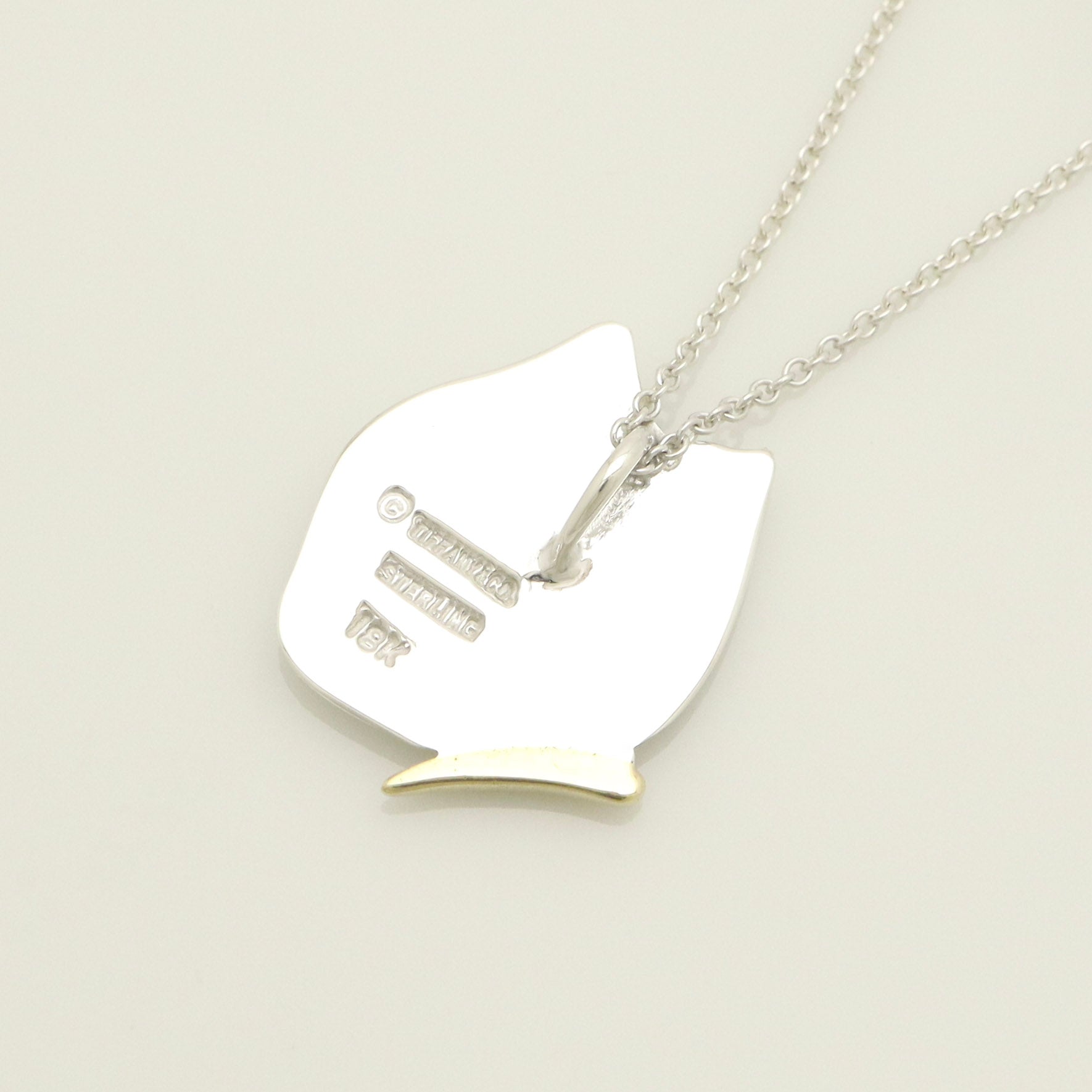  Tiffany & Co. Butterfly Pendant Necklace Sterling Silver 925 & 18K Gold 