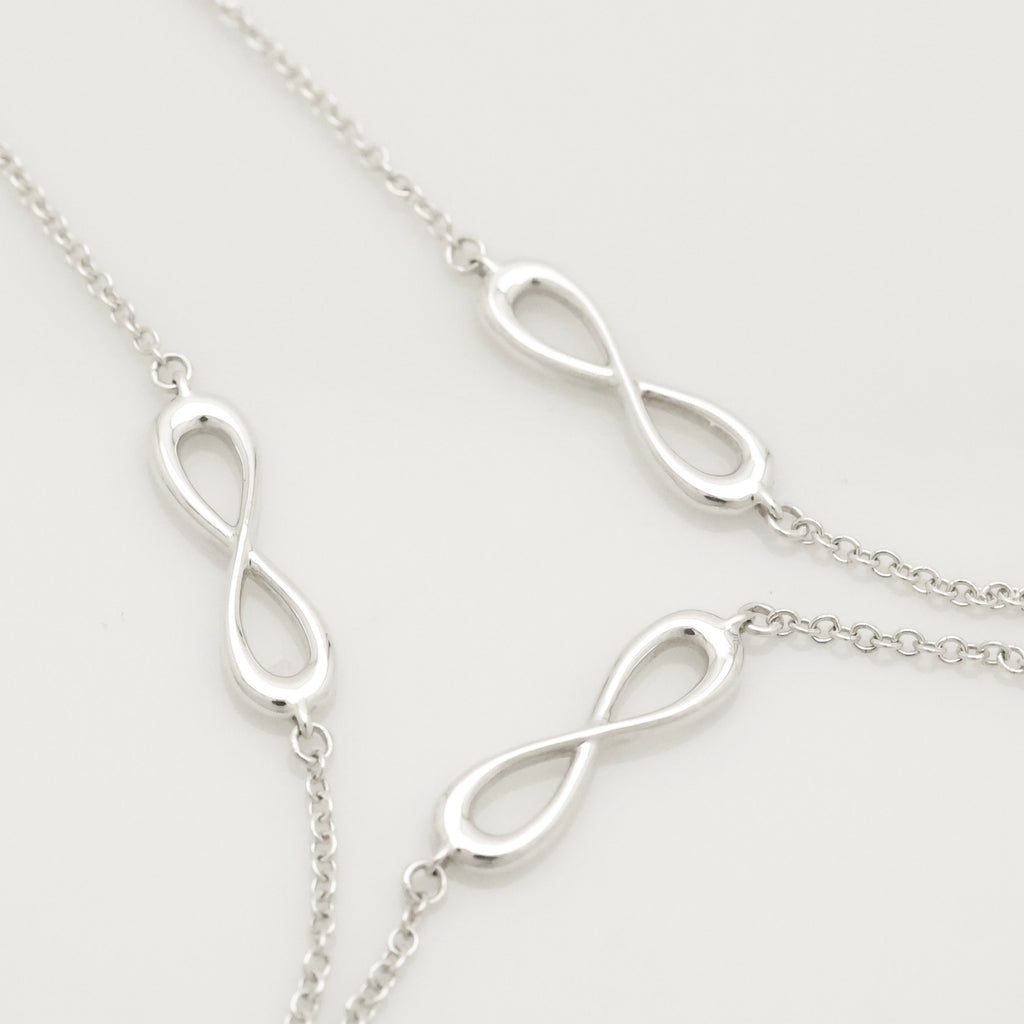 TIFFANY&Co. 3連 トリプル インフィニティ エンドレス ブレスレット AG925