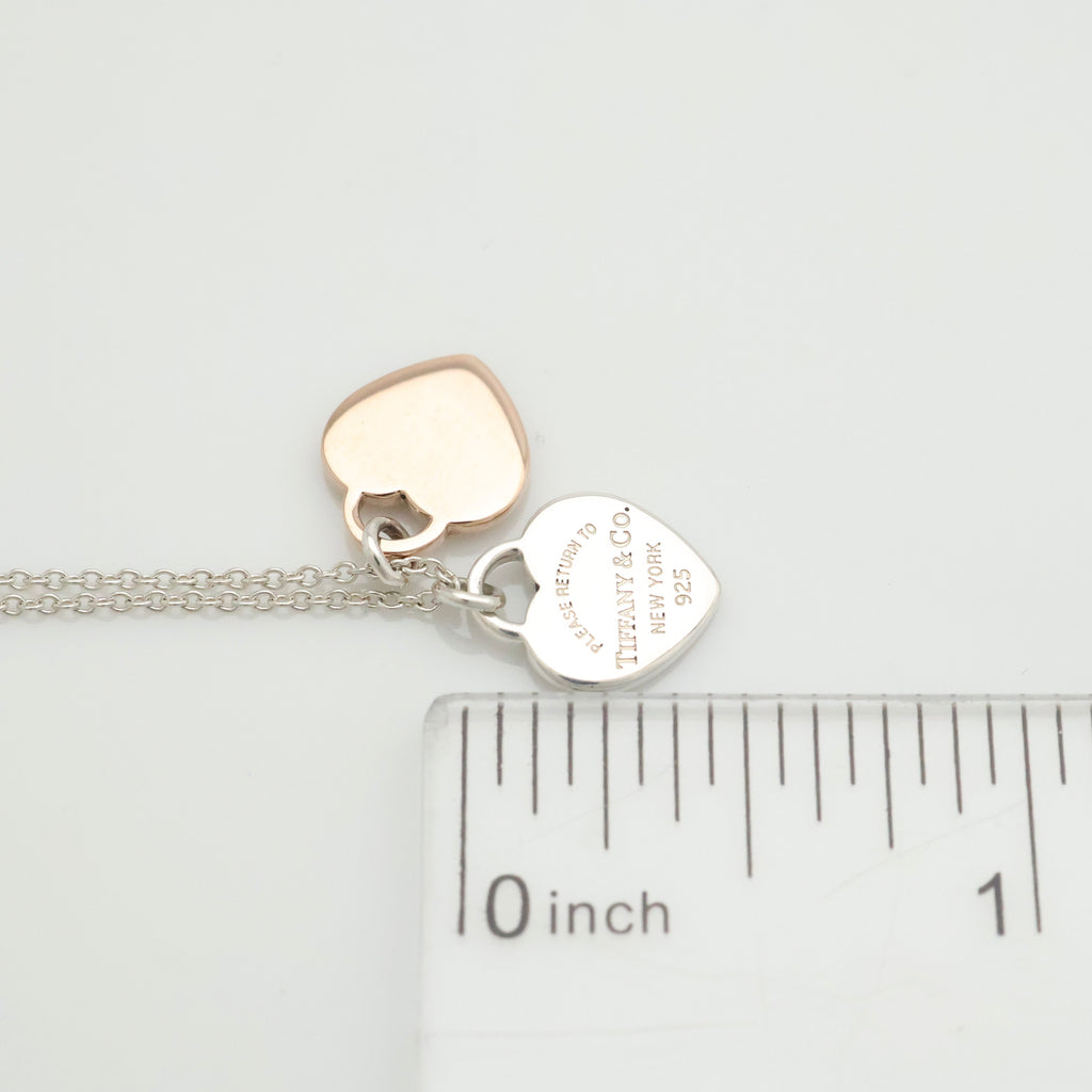 TIFFANY&Co. リターントゥ ティファニー スモール ダブル ハート タグ ルベドメタル ネックレス AG925