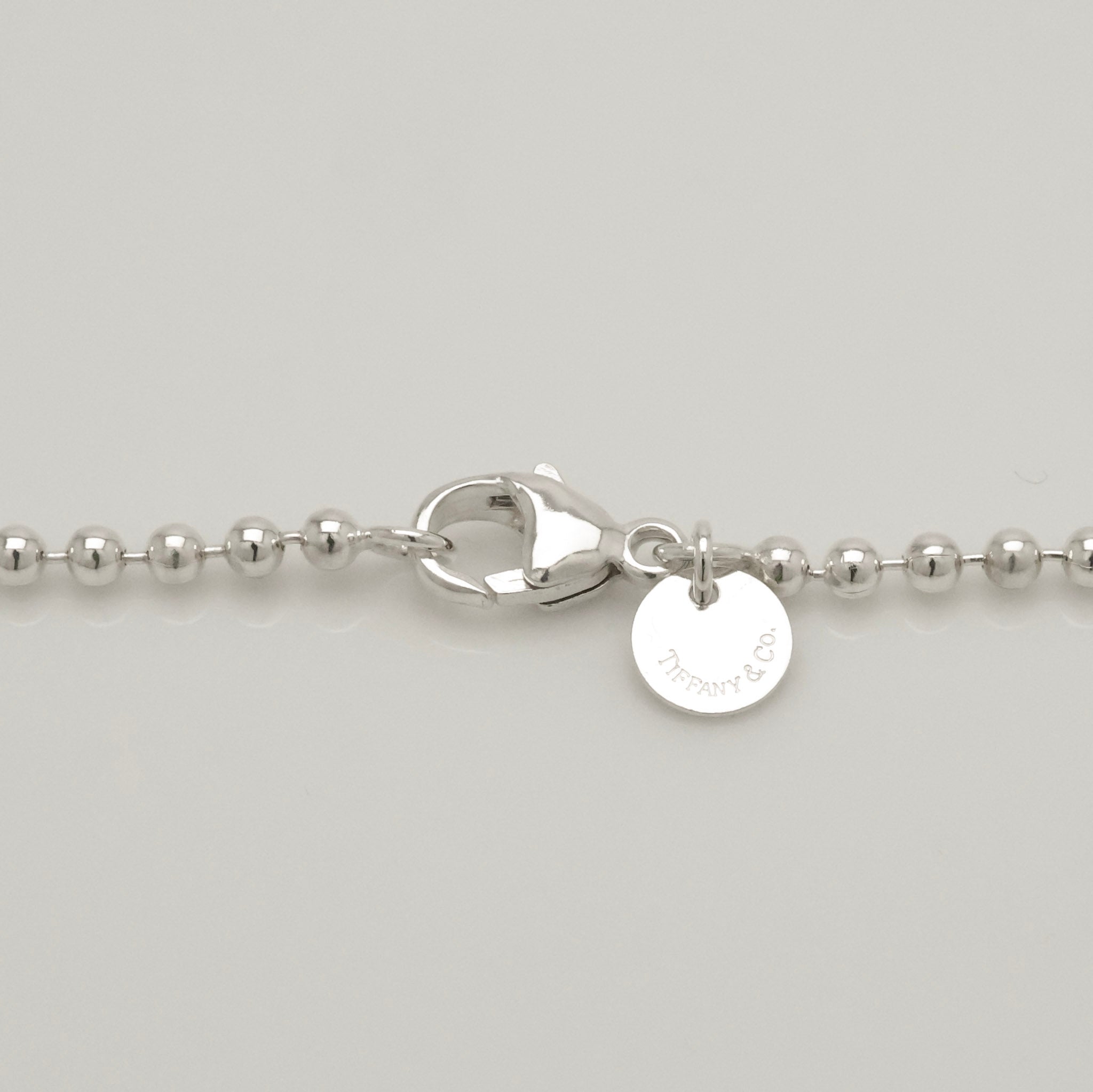 TIFFANY&Co.リターントゥ ティファニー オーバル タグ ボール チェーン ネックレス AG925