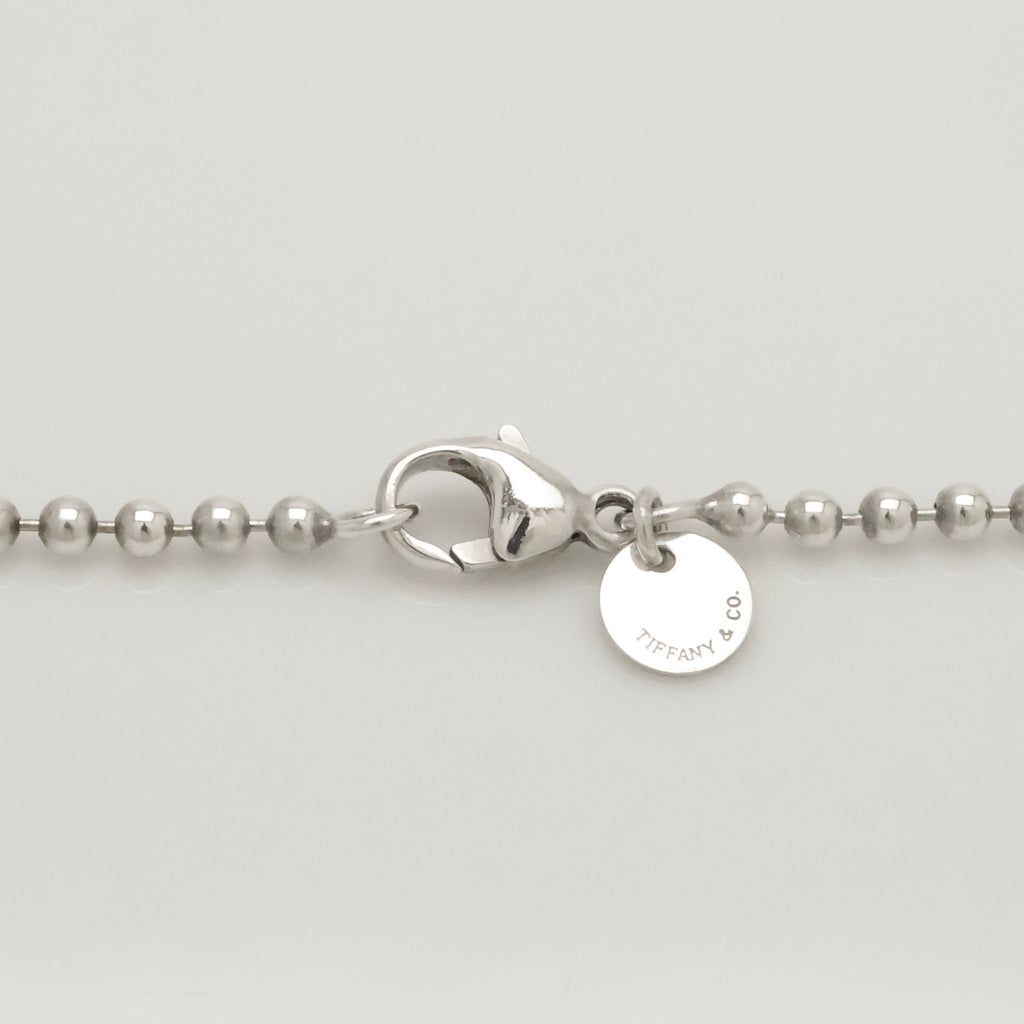 TIFFANY&Co.リターントゥ ティファニー オーバル タグ ボール チェーン ネックレス AG925