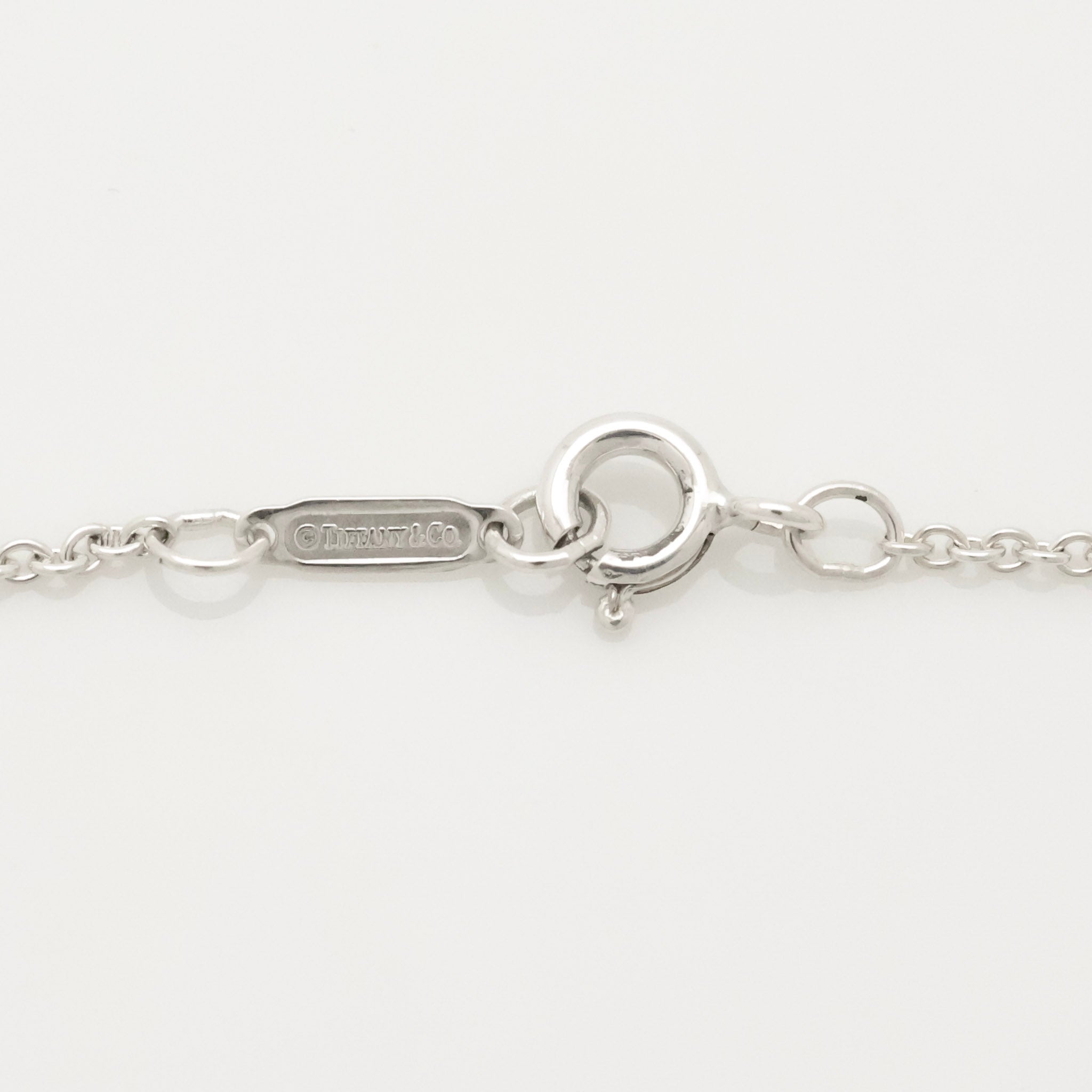 Tiffany & Co. Stencil Cutout Two Heart Lariat Necklace Sterling Silver 925