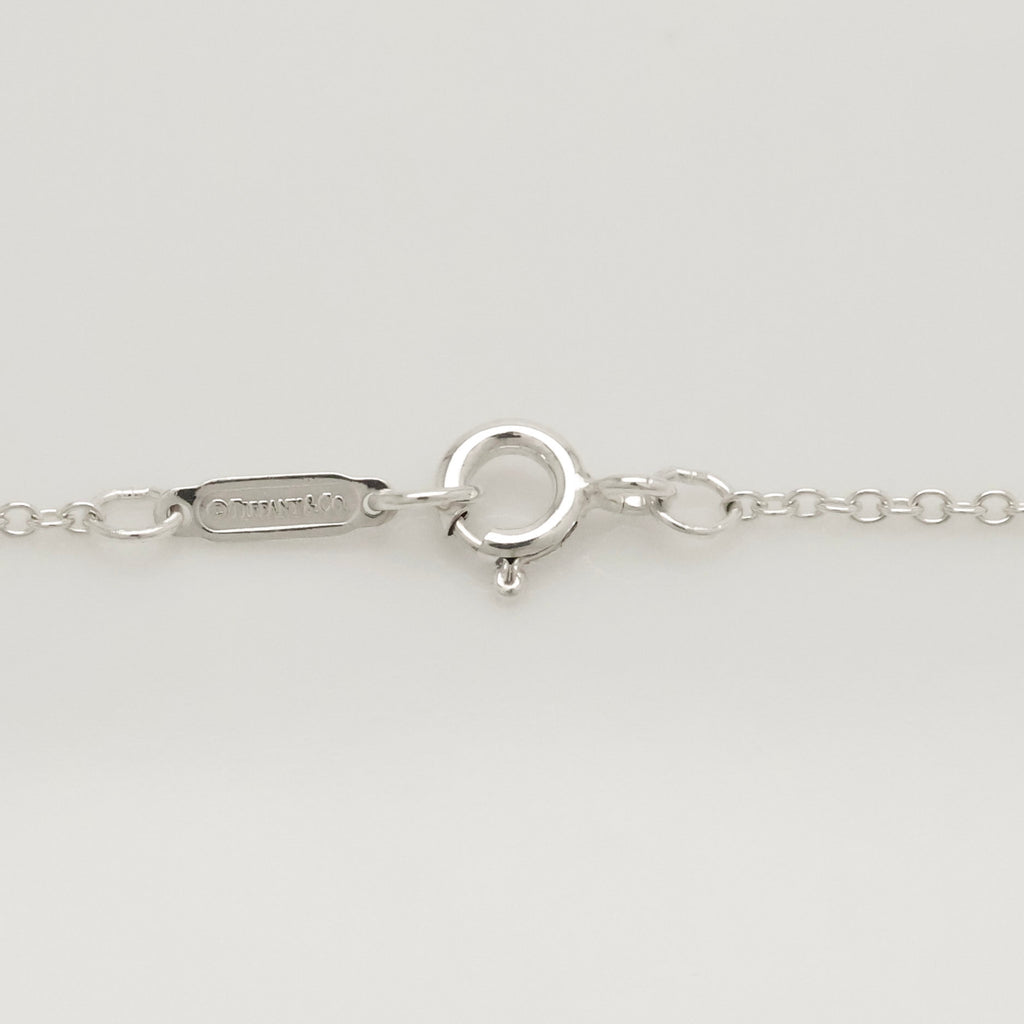 Tiffany & Co. Notes New York Large Wavy Round Circle Necklace Sterling Silver 925