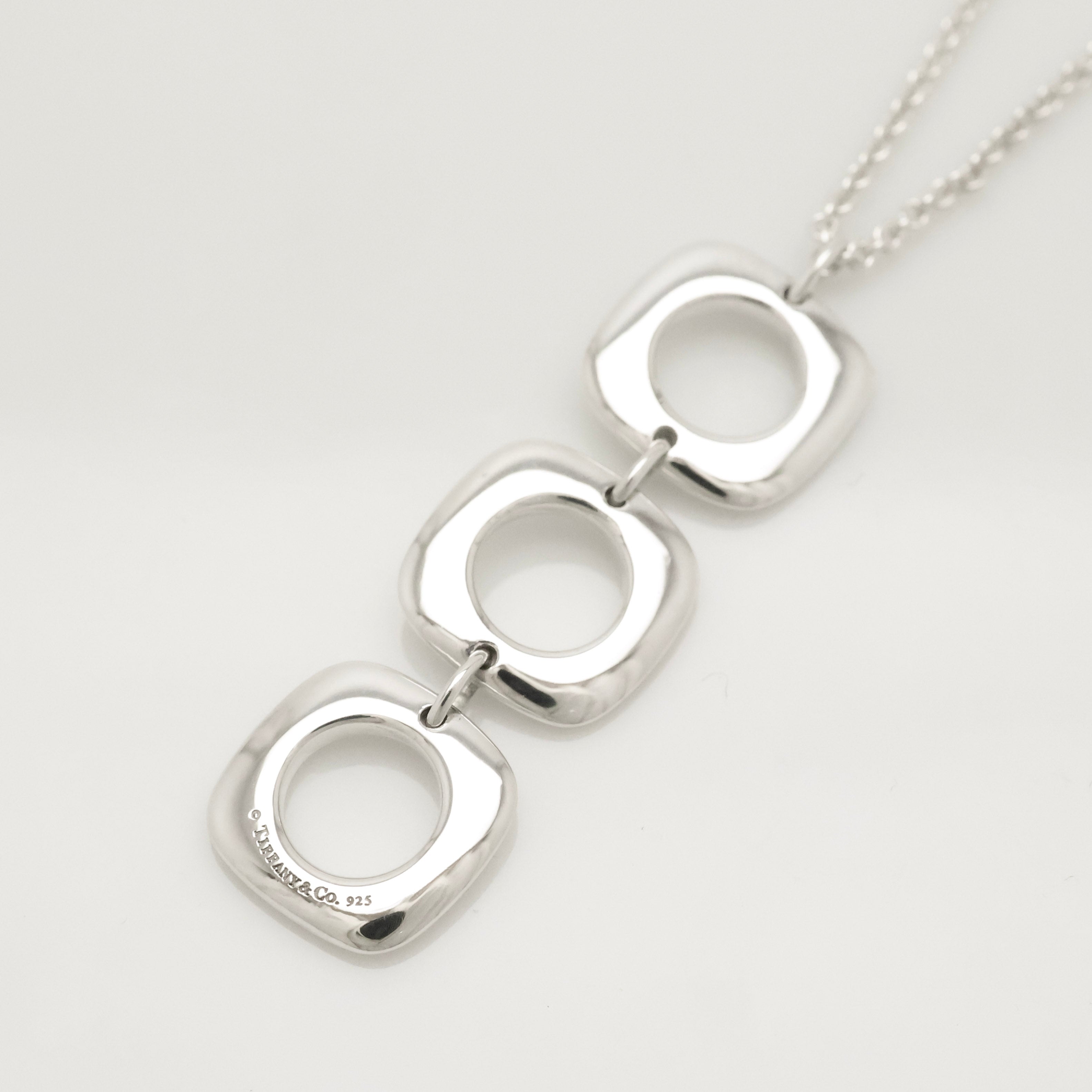 TIFFANY&Co. トリプル クッション スクエア ネックレス AG925