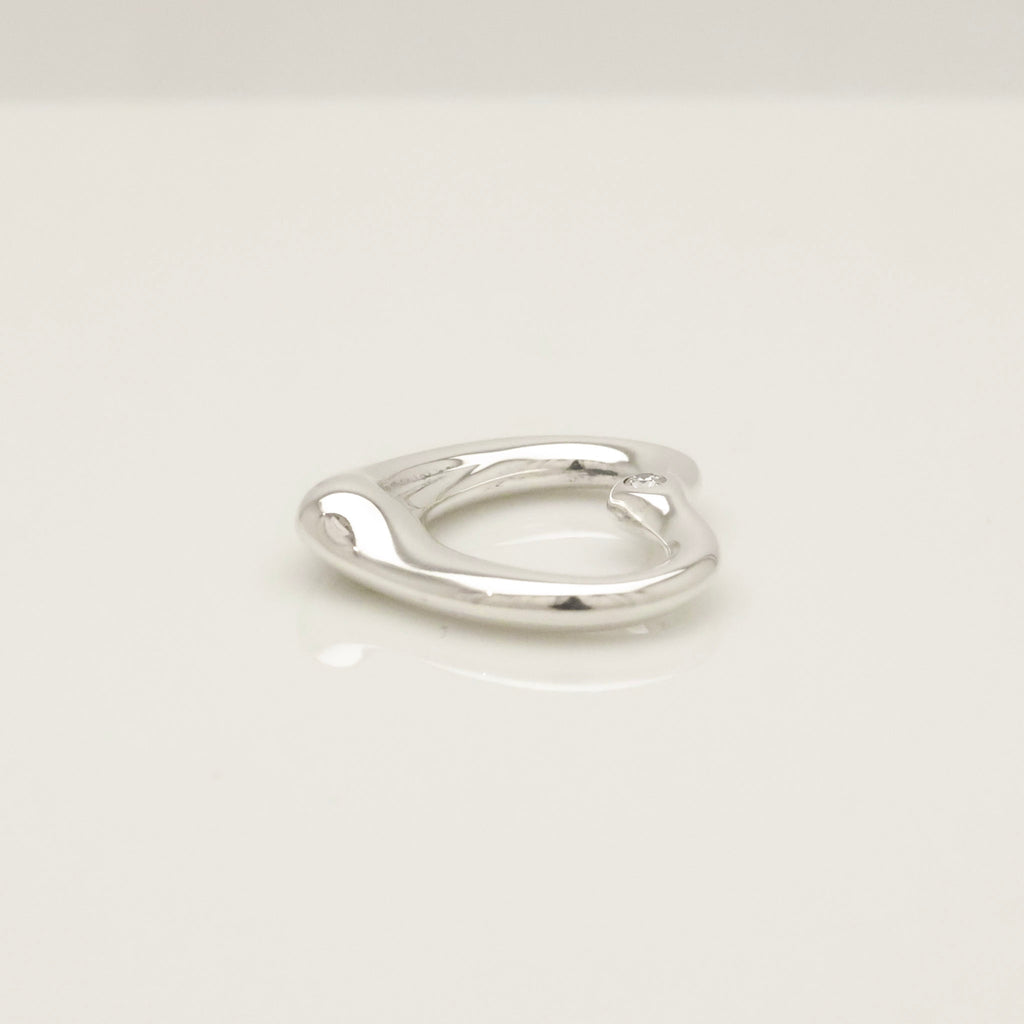 TIFFANY&Co. オープンハート 22mm 1P ダイヤモンド エルサペレッティ チャーム AG925