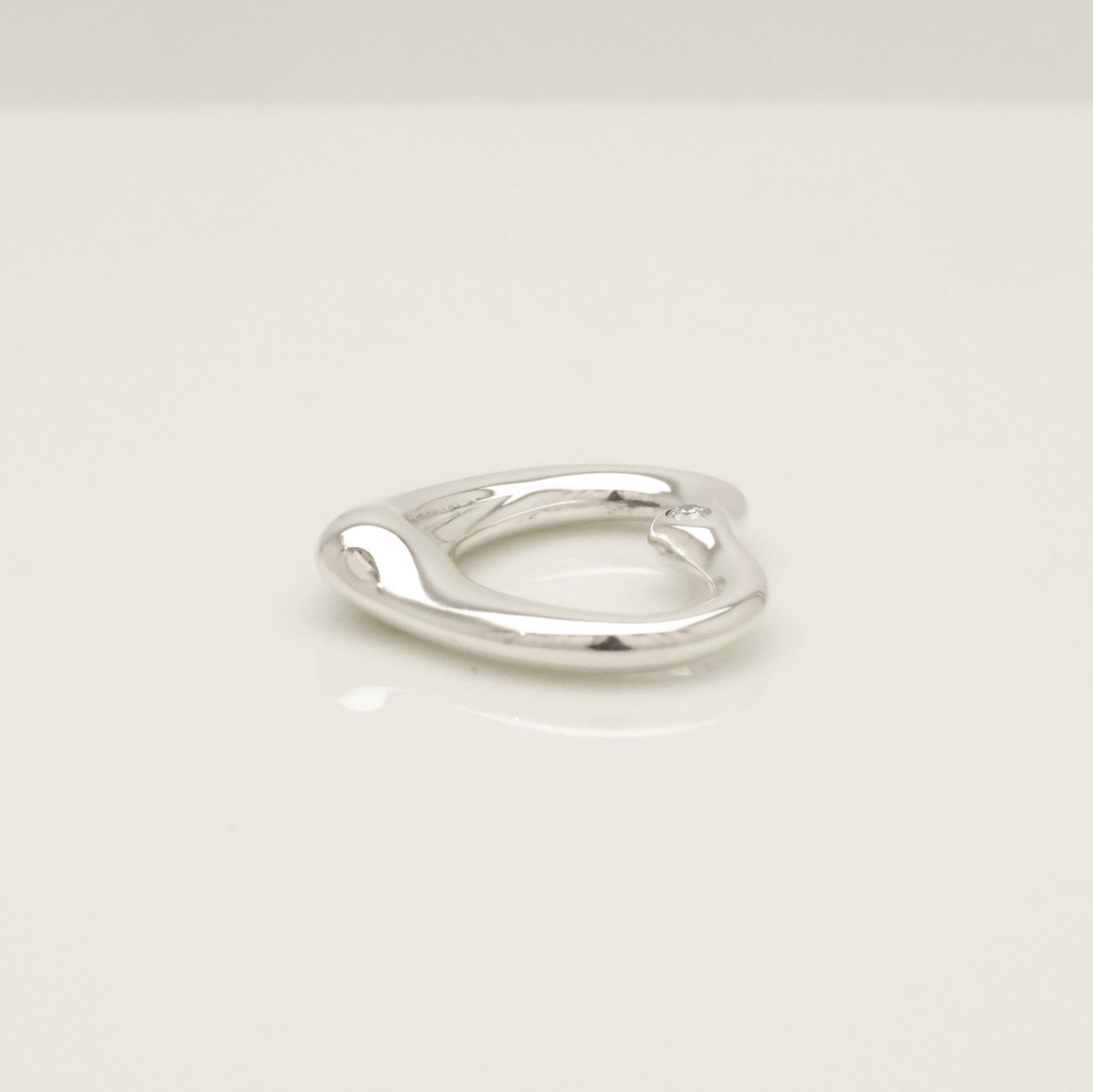 TIFFANY&Co. オープンハート 22mm 1P ダイヤモンド エルサペレッティ チャーム AG925