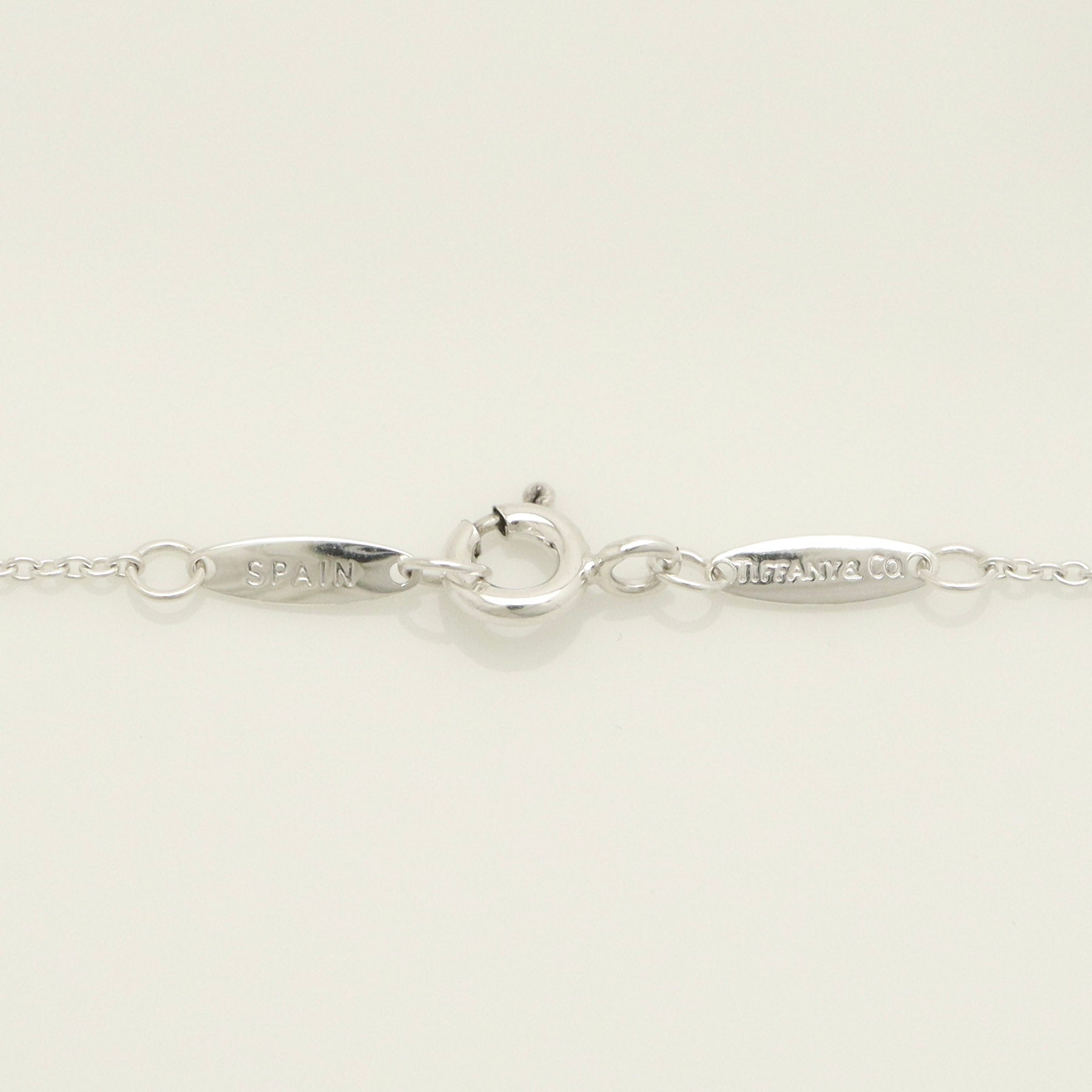 Tiffany & Co. By the Yard Aquamarine Sapphire Necklace Sterling Silver 925
