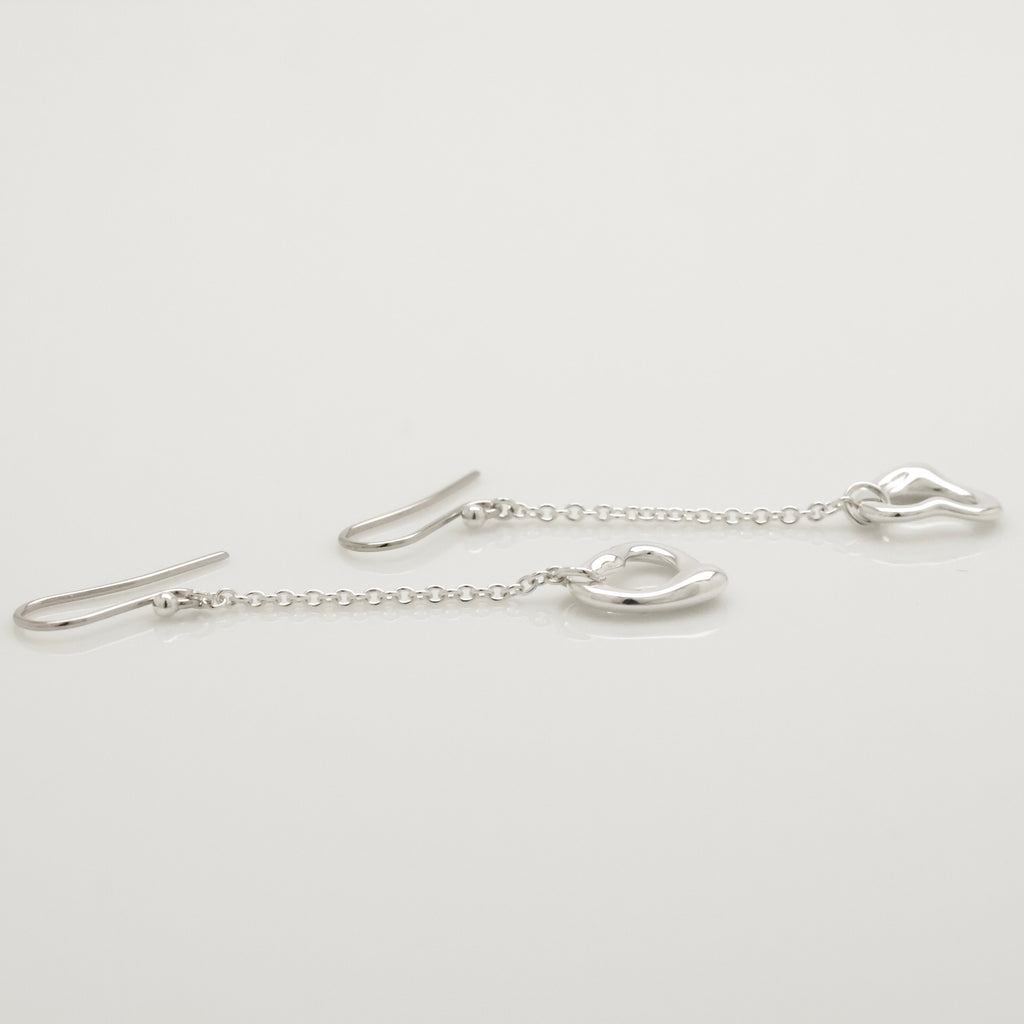 TIFFANY&Co. オープンハート エルサペレッティ ドロップ フック ピアス AG925