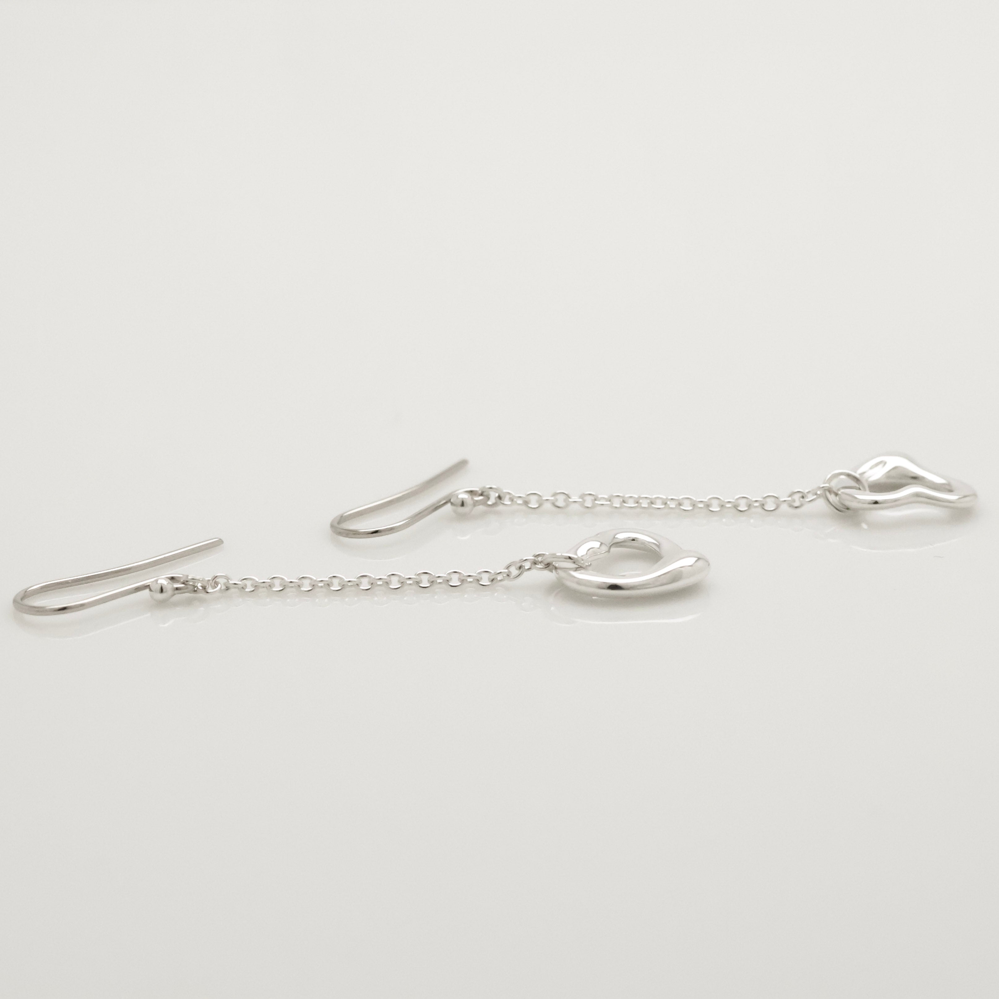 TIFFANY&Co. オープンハート エルサペレッティ ドロップ フック ピアス AG925