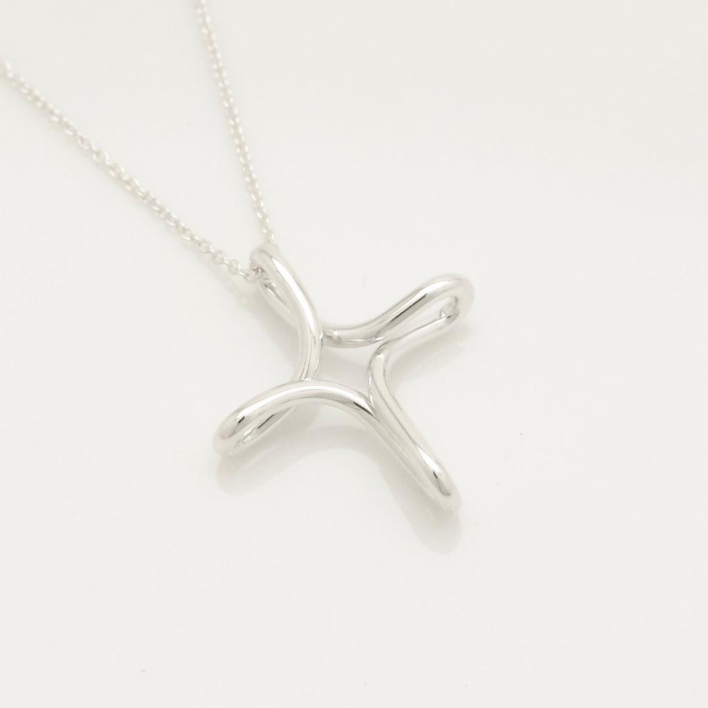  Tiffany & Co. Infinity Cross Necklace Pendant  Sterling Silver 925 