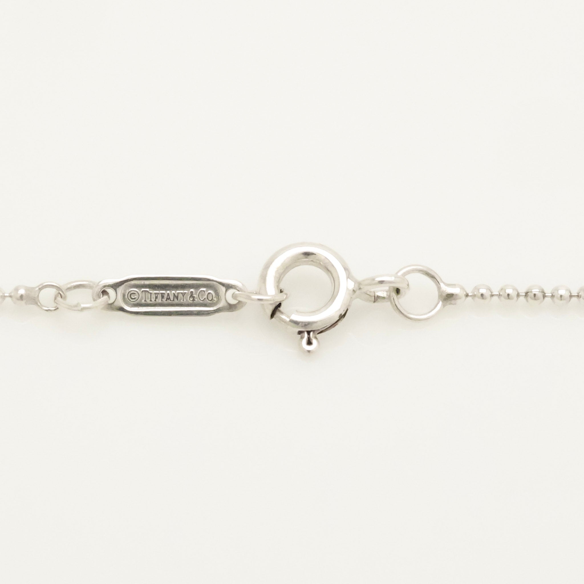 Tiffany & Co. Heart Key 1P Diamond Necklace Sterling Silver 925 