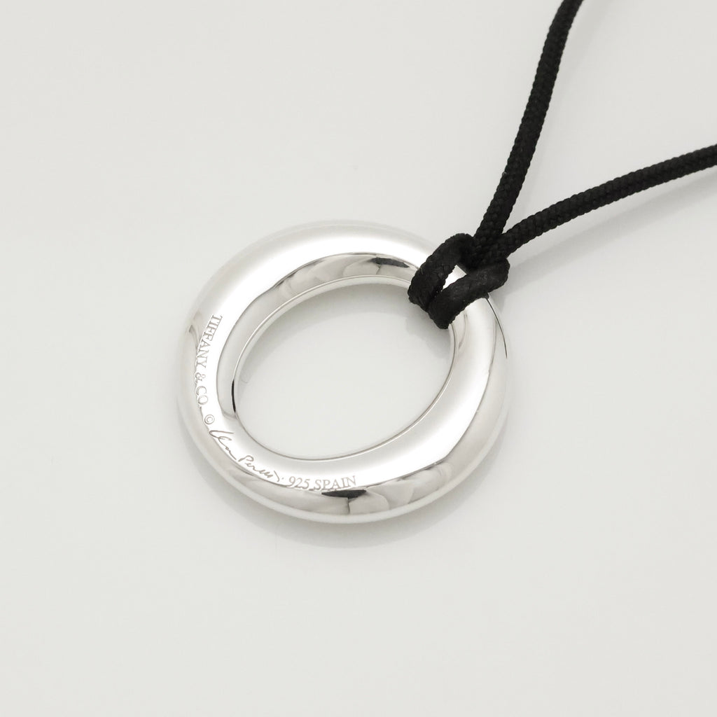  Tiffany & Co. Seviana Silk Cord Necklace Sterling Silver 925