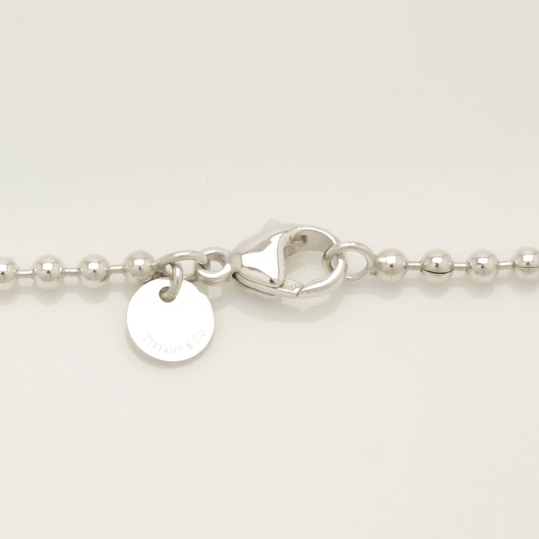 TIFFANY&Co.リターントゥ ティファニー オーバル タグ ボール チェーン ネックレス AG925