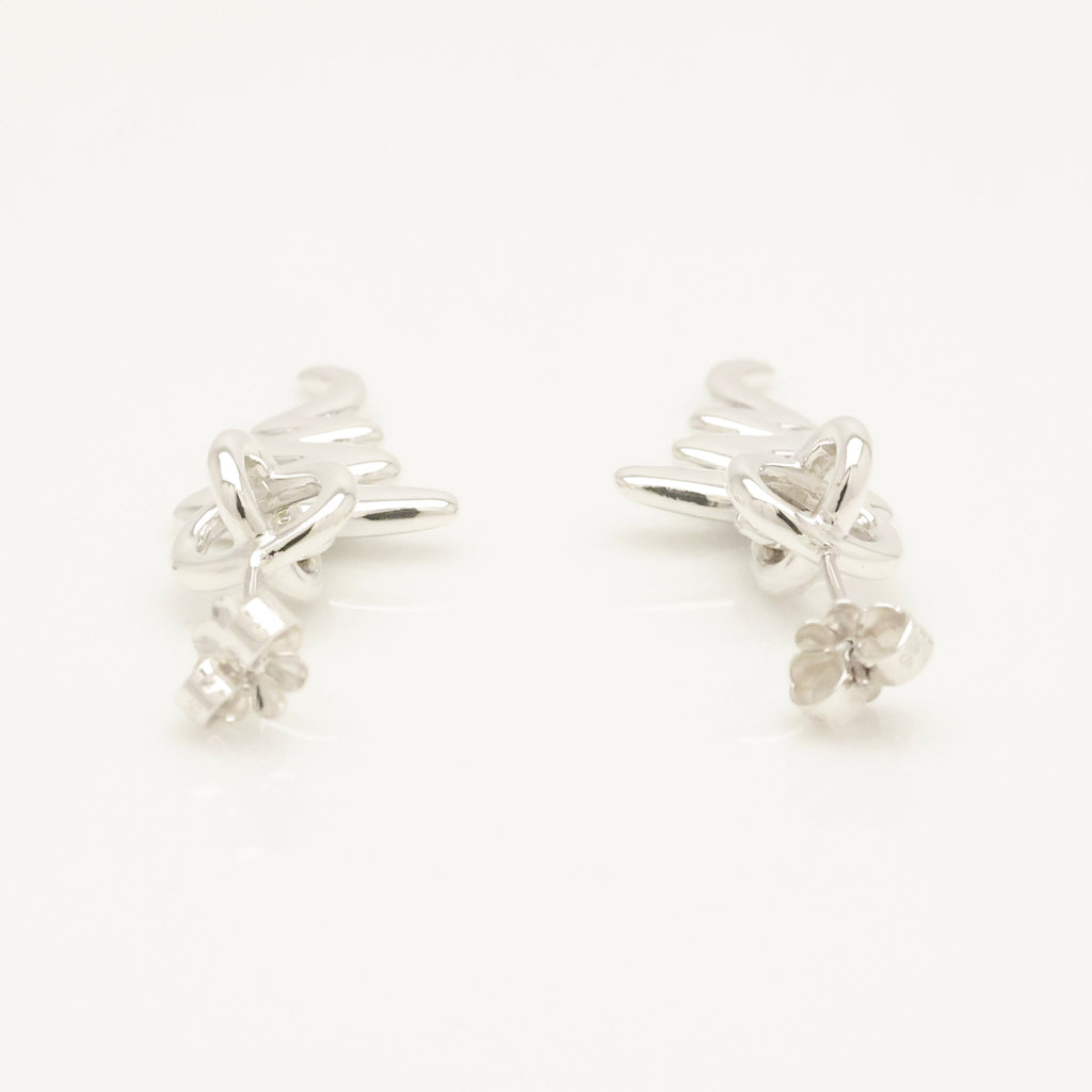 Tiffany & Co. Picasso Scribble Zig Zag Stud Earrings Sterling Silver 925