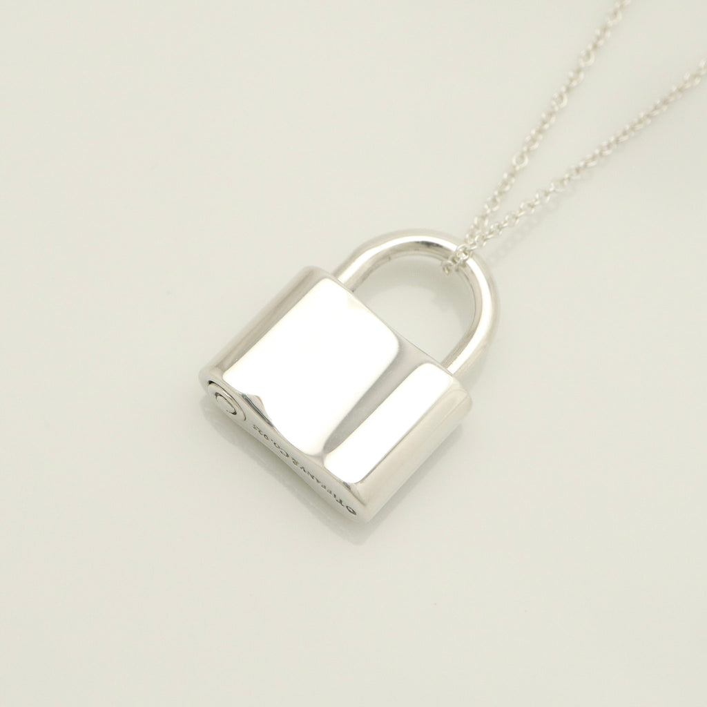Tiffany & Co 1837 Padlock Necklace Pendant Sterling Silver 925