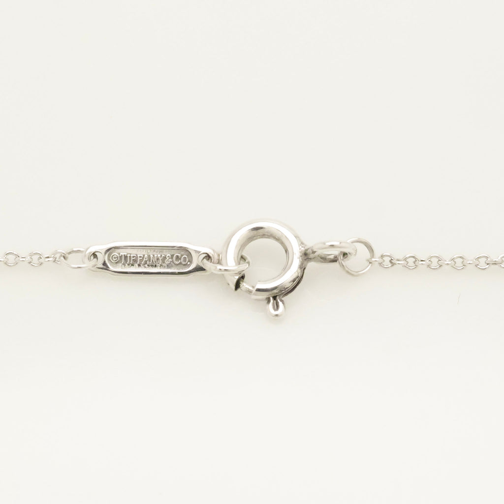  Tiffany & Co. Letter K Notes Initial Disc Necklace Sterling Silver 925