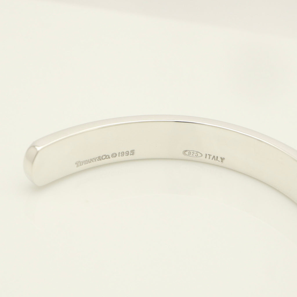 Tiffany & Co. Atlas Roman Numerals Cuff Bangle Bracelet Sterling Silver 925