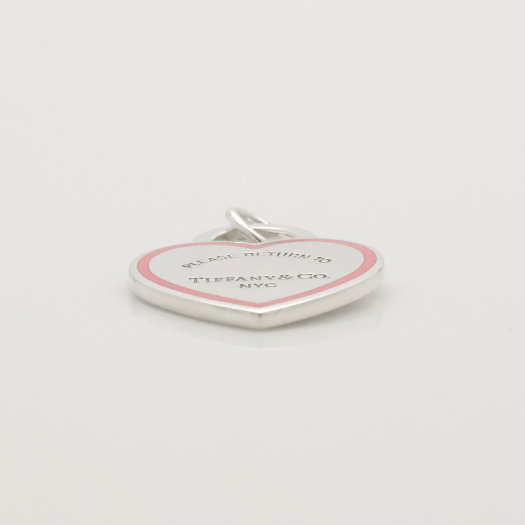 TIFFANY&Co. リターントゥ ティファニー ハート タグ ピンク エナメル チャーム AG925