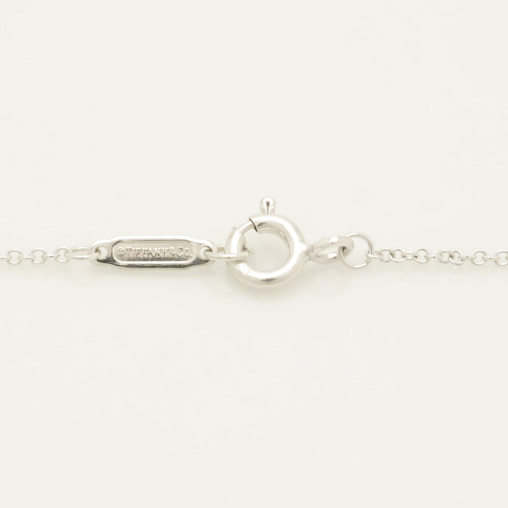  Tiffany & Co. MOM Beaded Edge Heart Necklace Sterling Silver 925