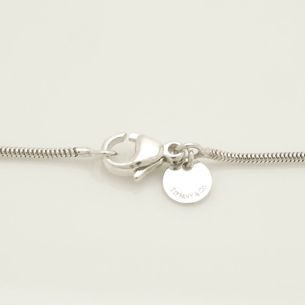  Tiffany & Co. Initial Letter "A" Round Necklace Sterling Silver 925