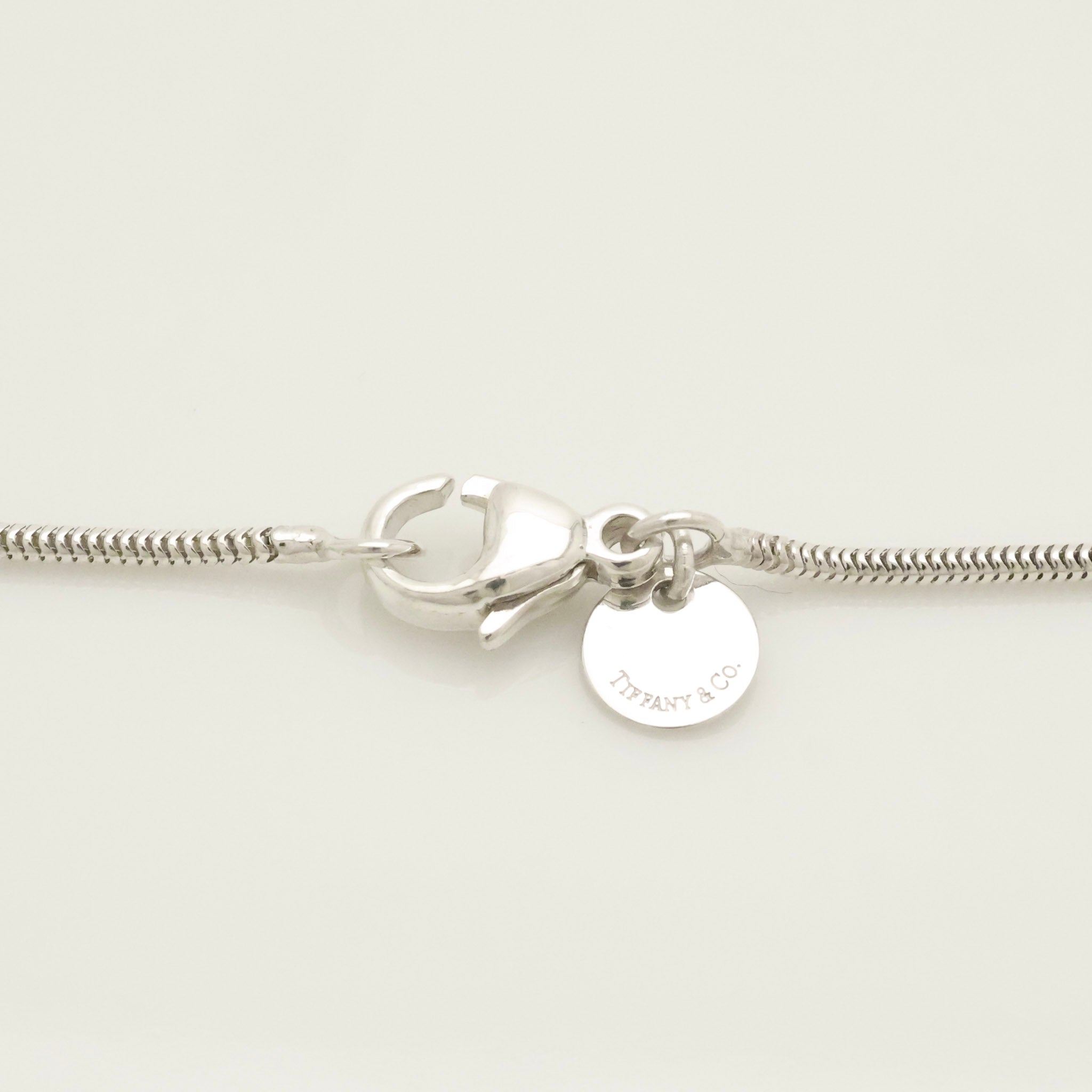  Tiffany & Co. Initial Letter "A" Round Necklace Sterling Silver 925