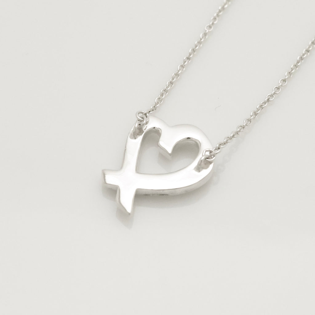 TIFFANY&Co. ラビング ハート 1P ダイヤモンド パロマピカソ ネックレス AG925