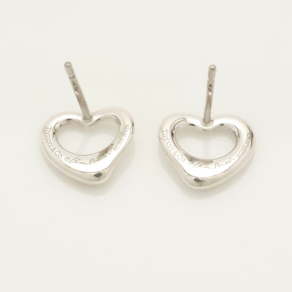 TIFFANY&Co.  オープンハート エルサペレッティ スタッド ピアス AG925