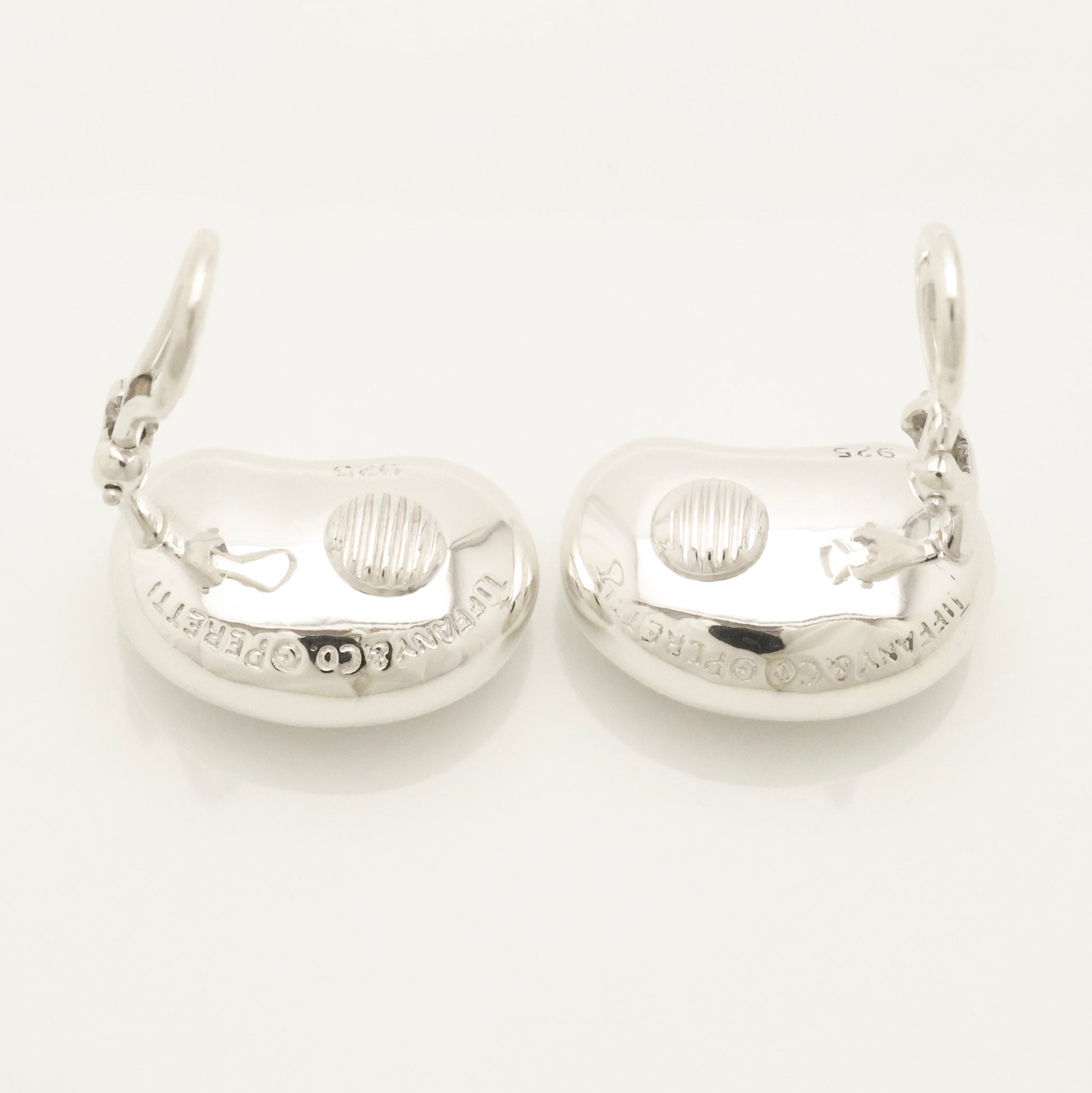 Tiffany & Co. Large Peretti 20mm Bean Clip-On Earrings Sterling Silver 925