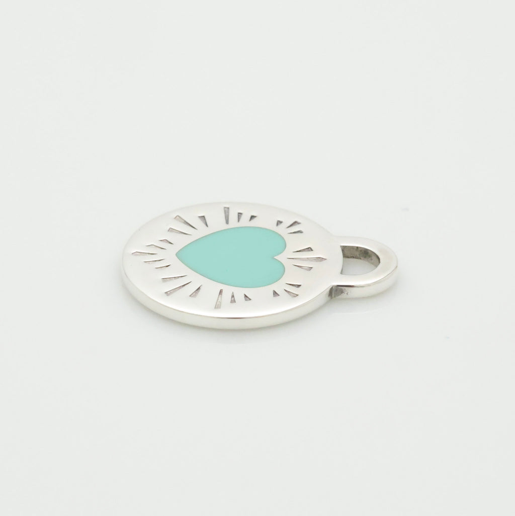 TIFFANY&Co. リターントゥ ティファニー ラウンド タグ エナメル ハート チャーム AG925