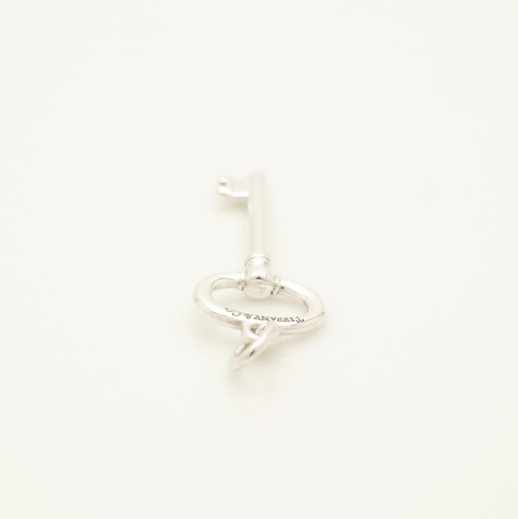Tiffany & Co. Oval Key Pendant Charm Sterling  Sterling Silver 925