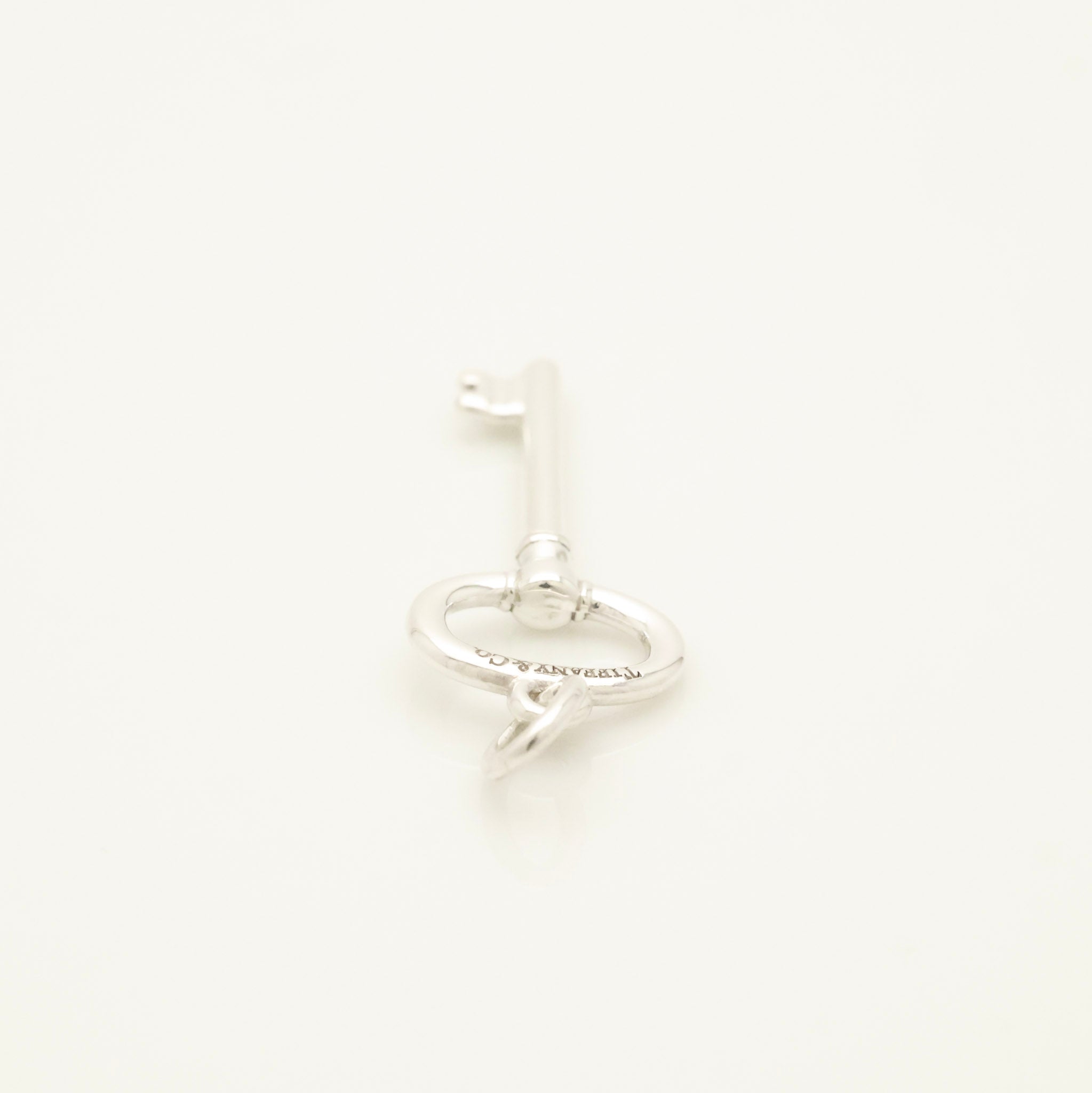 Tiffany & Co. Oval Key Pendant Charm Sterling  Sterling Silver 925