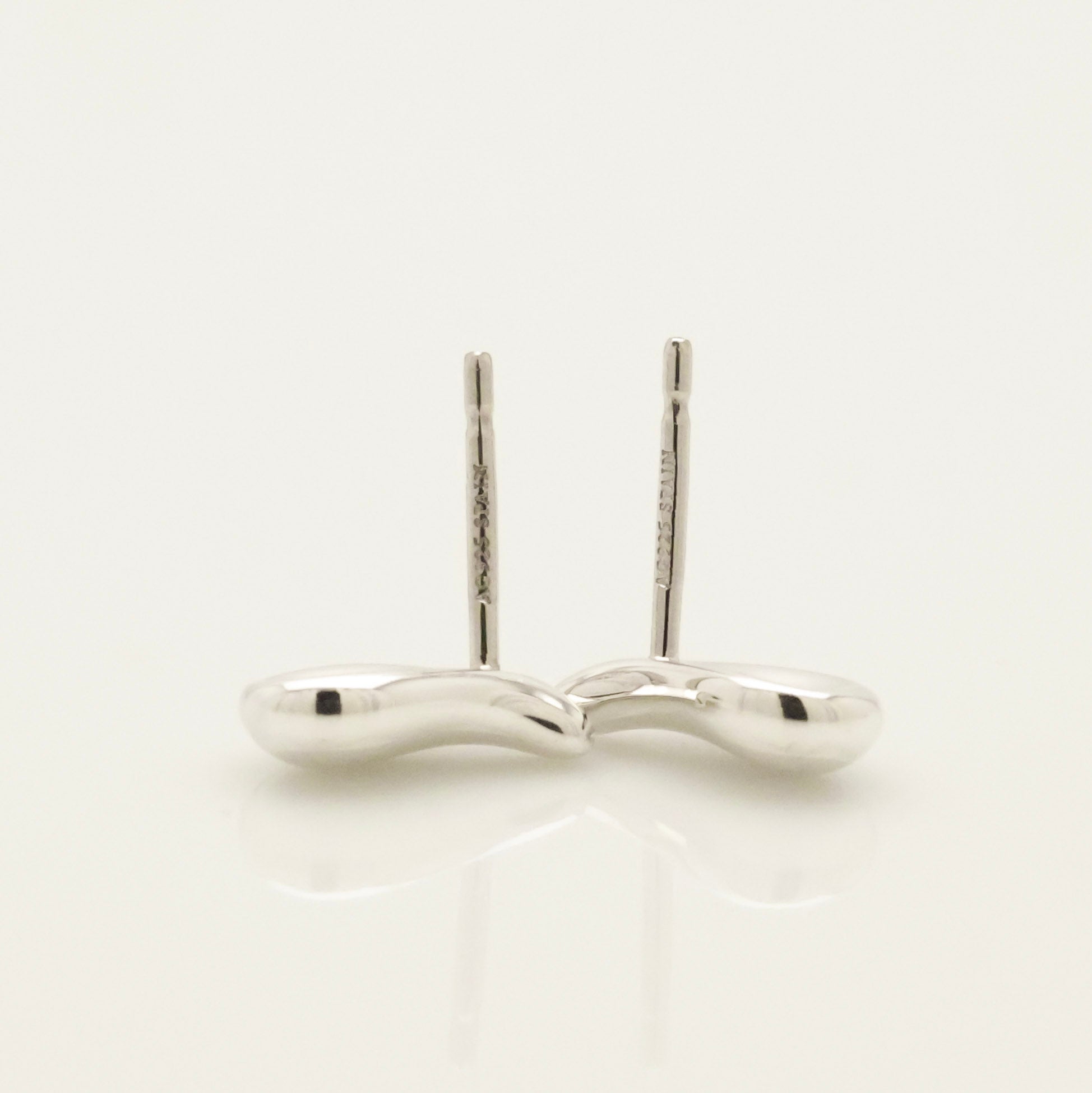 Tiffany & Co. Peretti Teardrop Stud Earrings Sterling Silver 925
