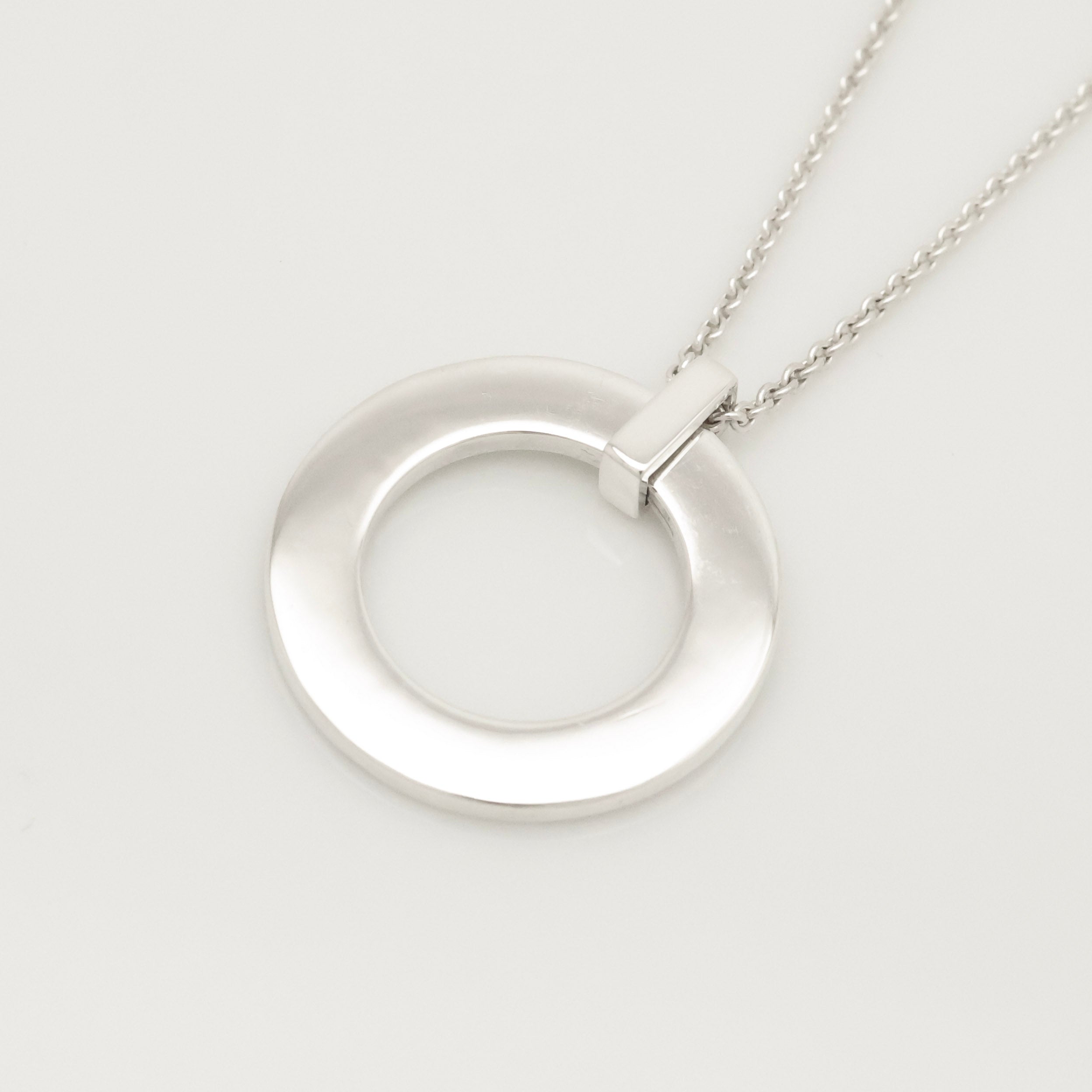 Tiffany & Co. 1837 Round Circle Necklace Sterling Silver 925
