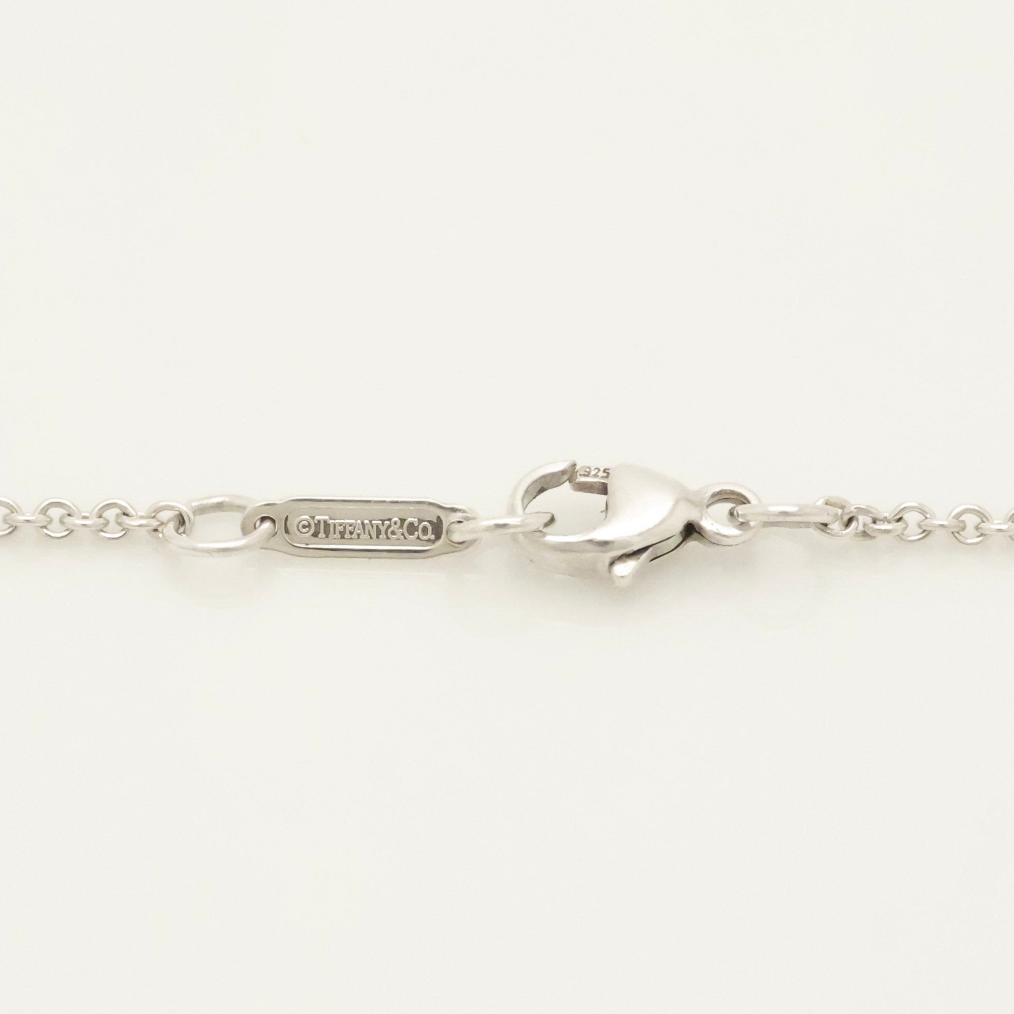 TIFFANY & Co. 1837 Bar Plate Pendant Necklace Chain Sterling Silver 925