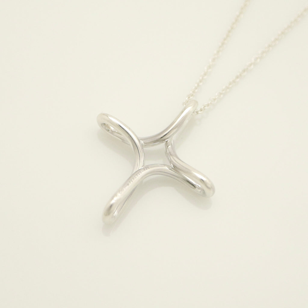  Tiffany & Co.. Infinity Cross Necklace Pendant Silver 925 