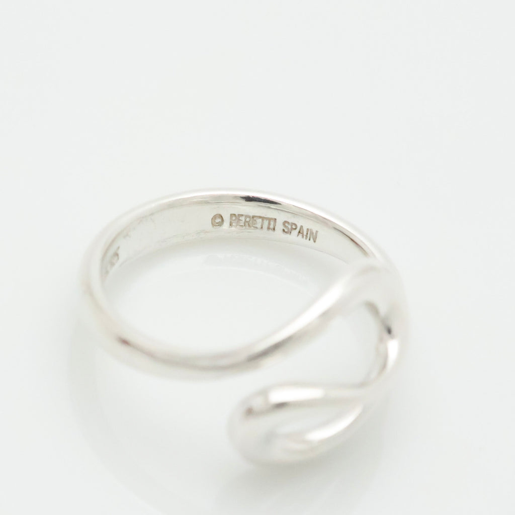 Tiffany & Co. Elsa Peretti Open Wave Ring Sterling Silver 925 